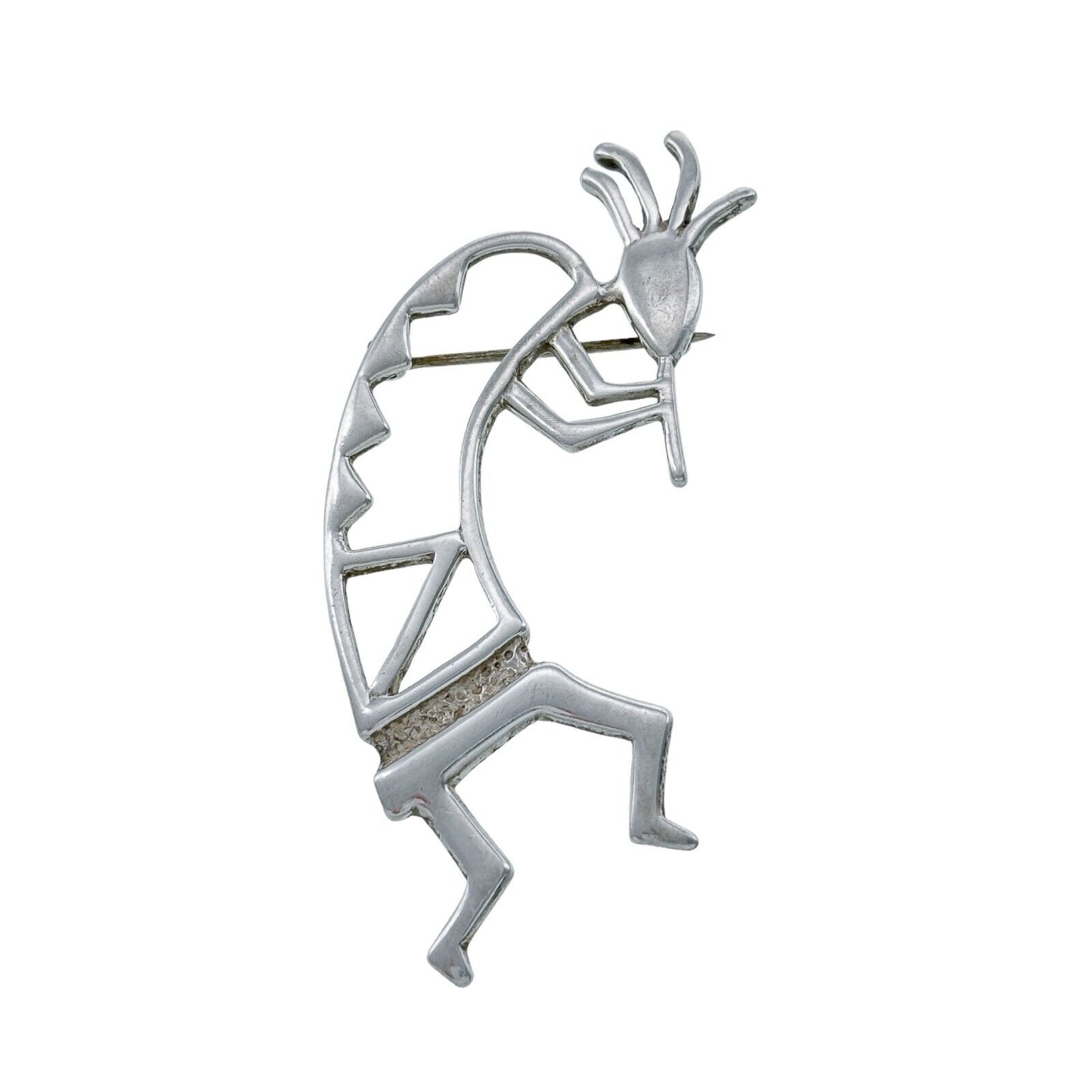 Vintage Southwestern Sterling Silver 925 Kokopelli Cut Out Pin Brooch