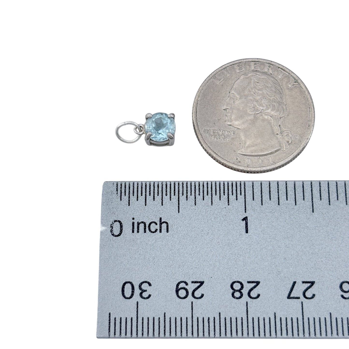 Vintage Sterling Silver 925 Topaz Pendant