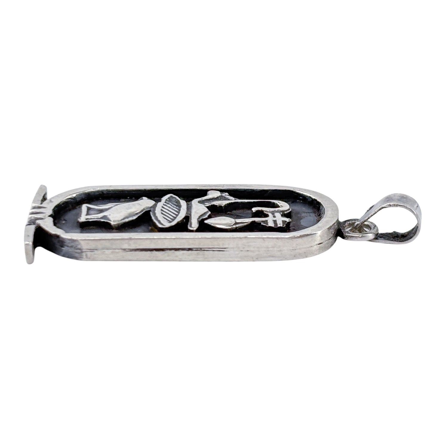 Vintage Sterling Silver 925 Sophia Egyptian Hieroglyph Name Cartouche Pendant