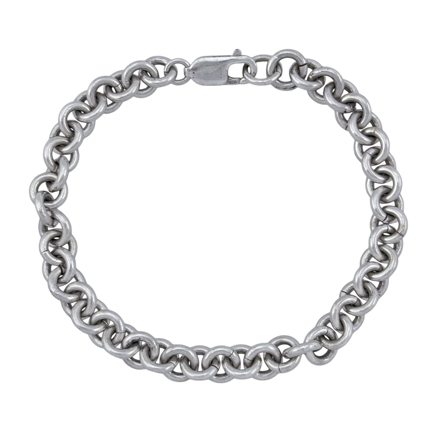 Vintage Sterling Silver 925 Chunky Chain Bracelet 7.5"