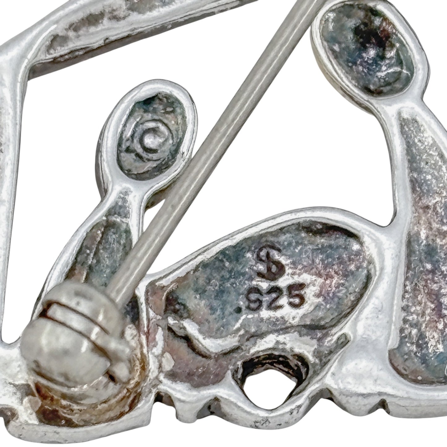Vintage Sterling Silver 925 Nativity Brooch