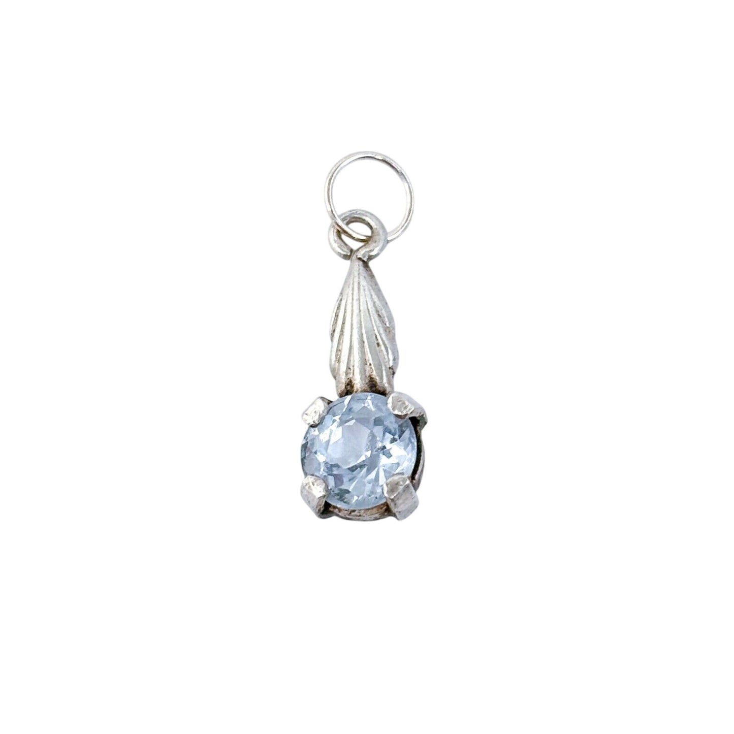 Vintage Sterling Silver 925 Topaz Dangle Pendant