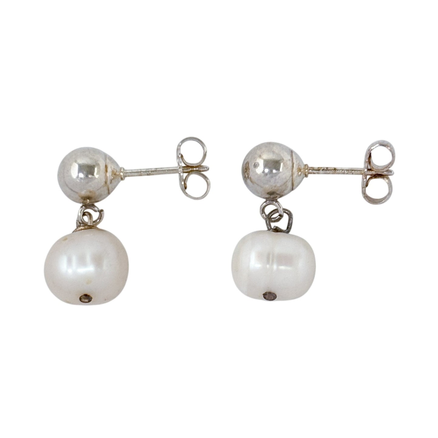 Vintage Sterling Silver 925 Pearl Drop Earrings