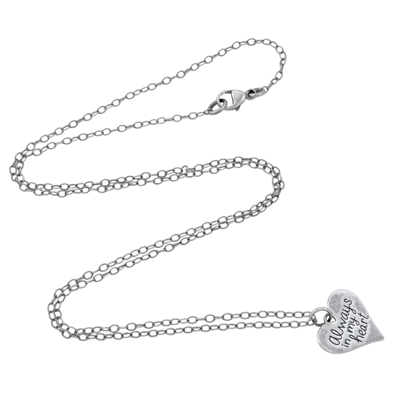 Vintage Sterling Silver 925 Cable Link Chain Necklace 17.5"-19.5"