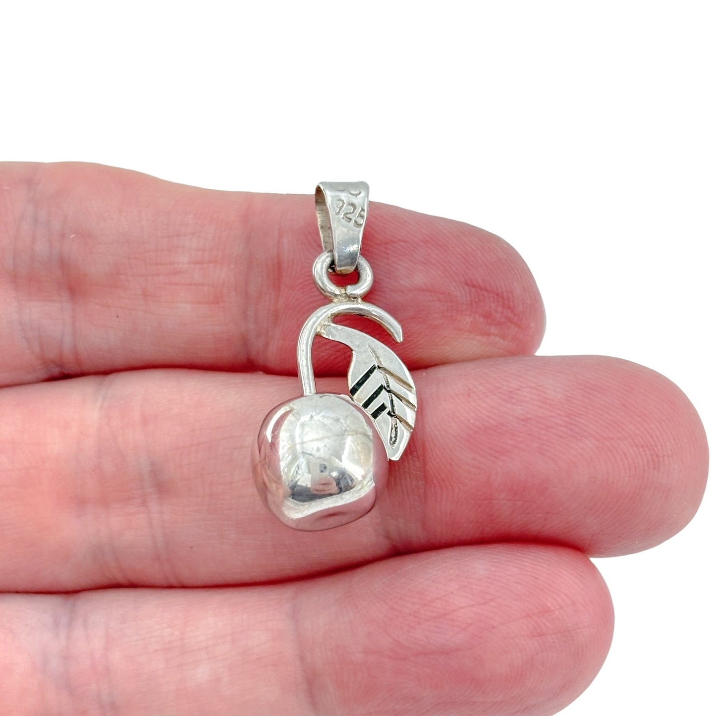 Vintage Sterling Silver 925 Cherry Pendant