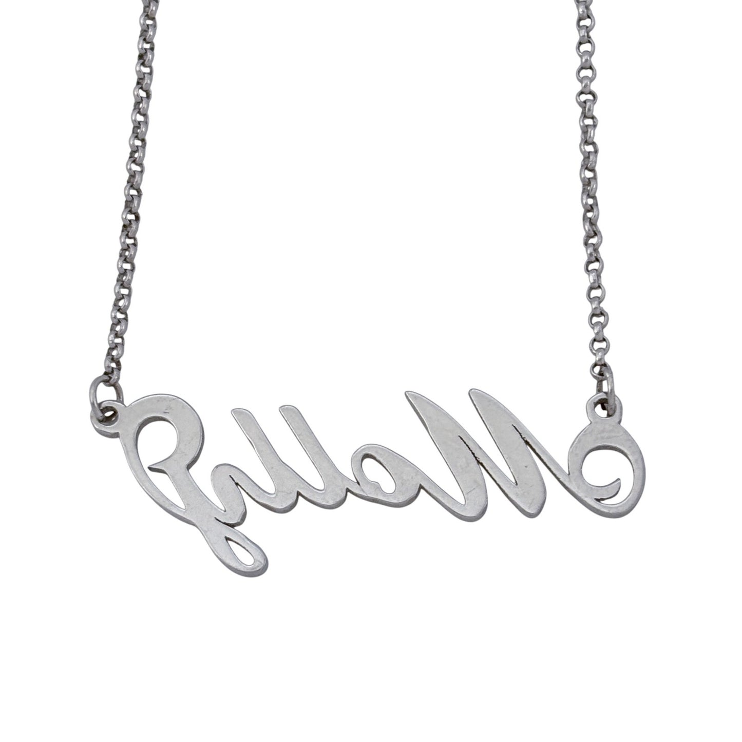 Vintage Sterling Silver 925 Molly Name Necklace 20"