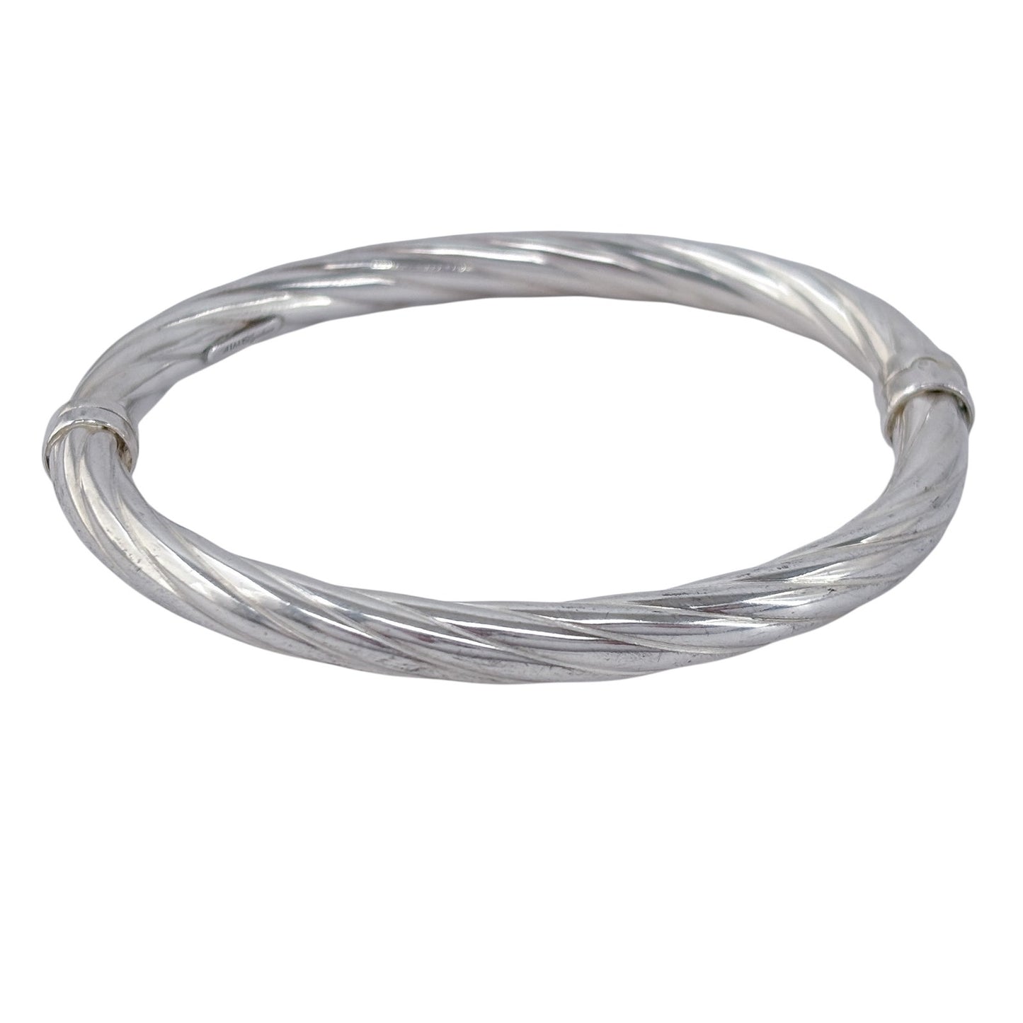 Estate Dyadema Sterling Silver 925 Twisted Bangle Bracelet 7"