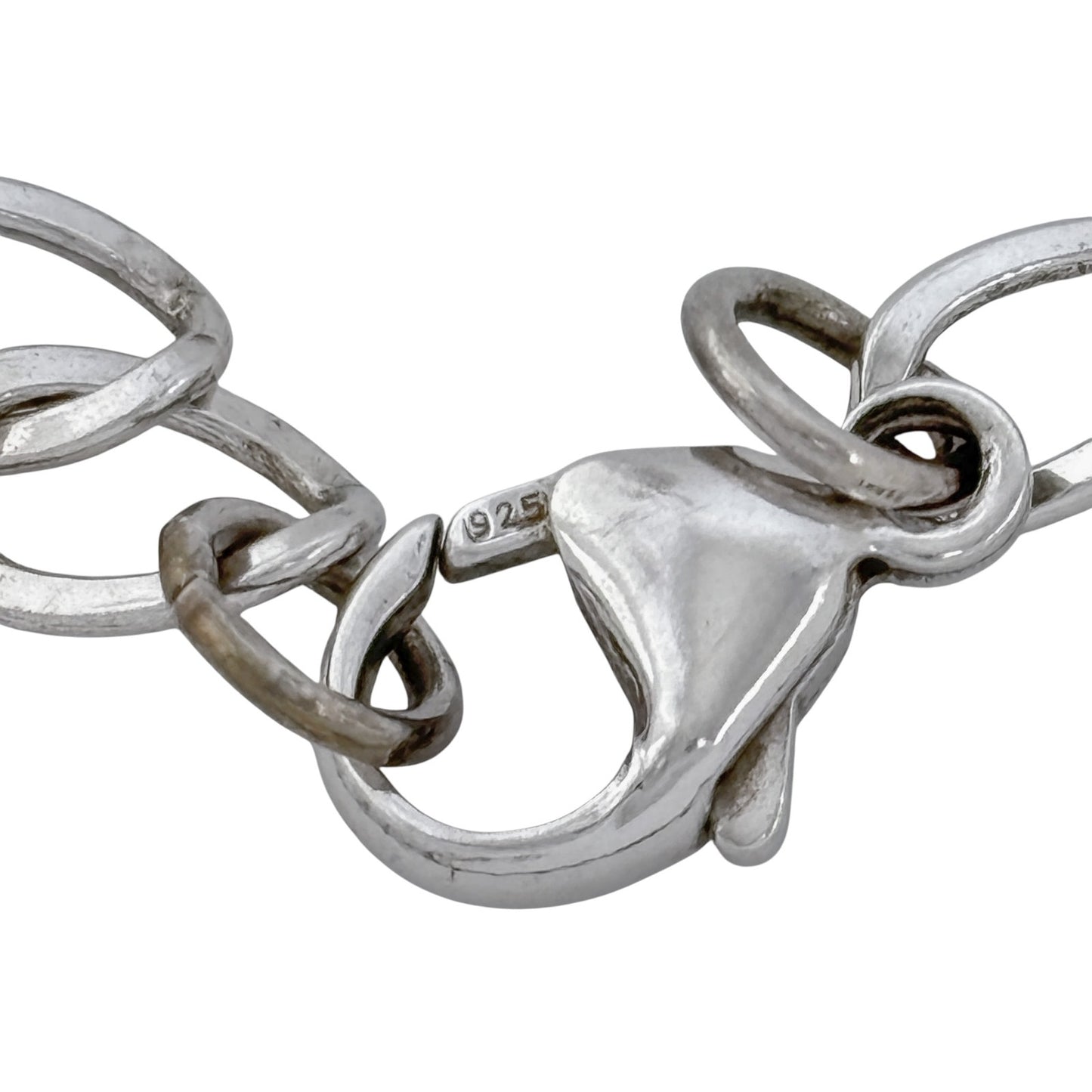 Vintage Sterling Silver 925 Oval Link Chain Bracelet 7"