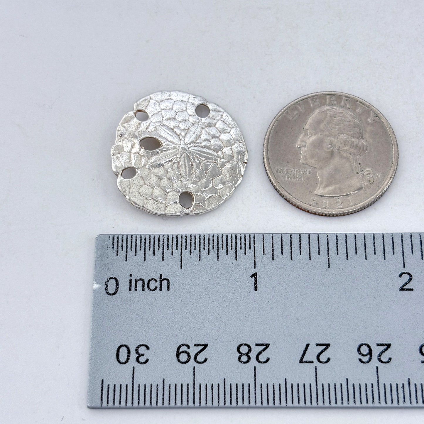 Vintage Sterling Silver 925 Sand Dollar Pendant