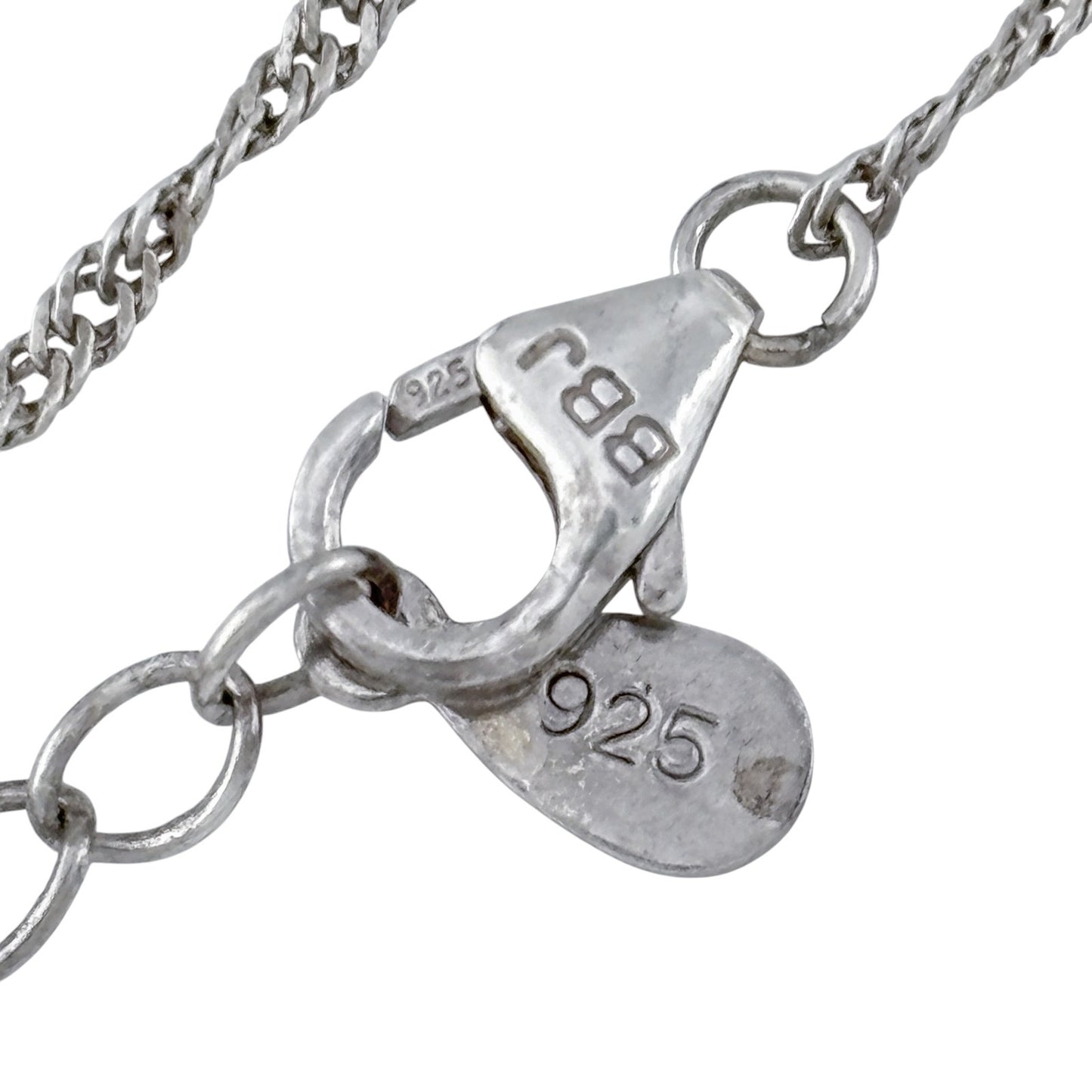 Vintage Sterling Silver 925 Singapore Chain Necklace 18"-20"