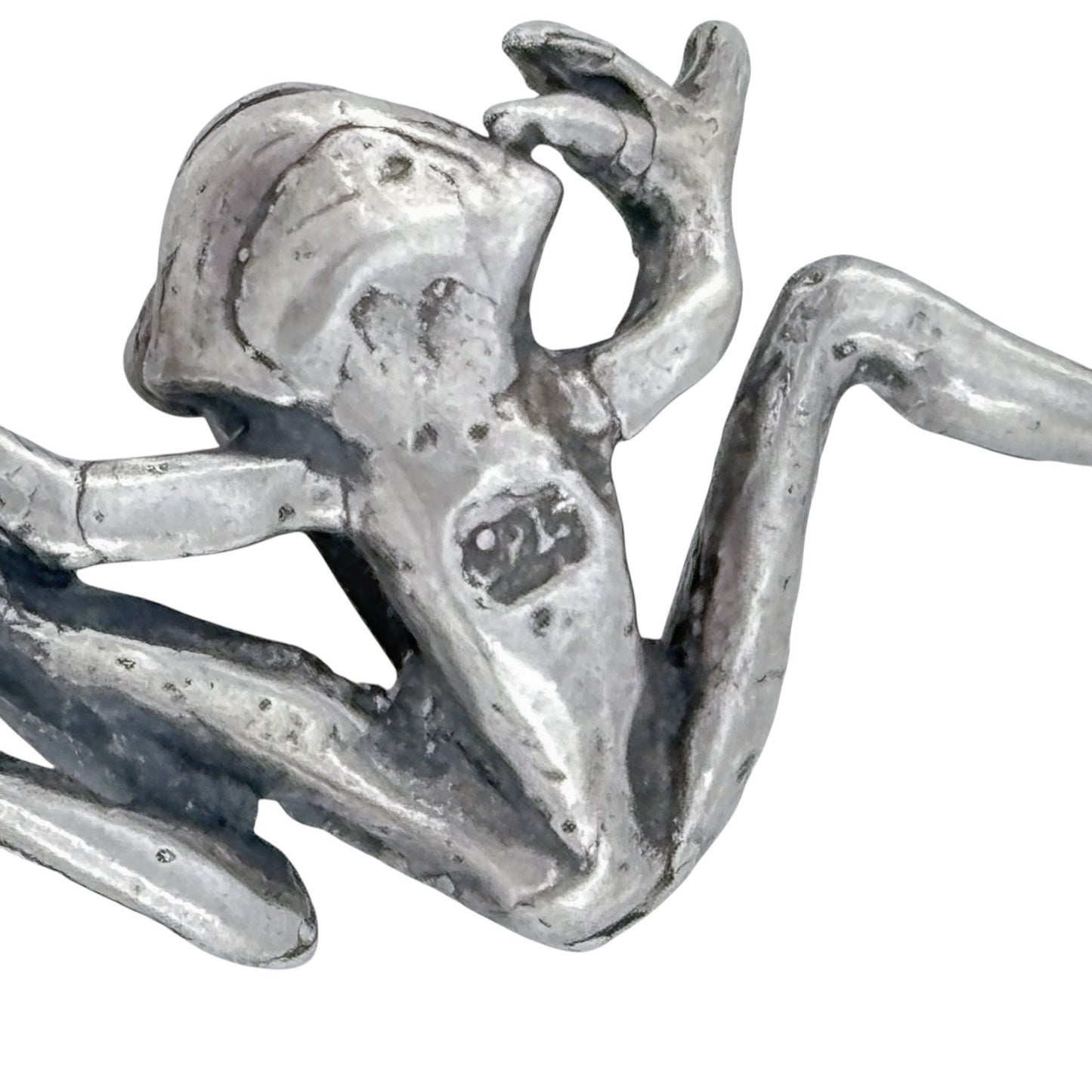 Vintage Sterling Silver 925 Frog Pendant
