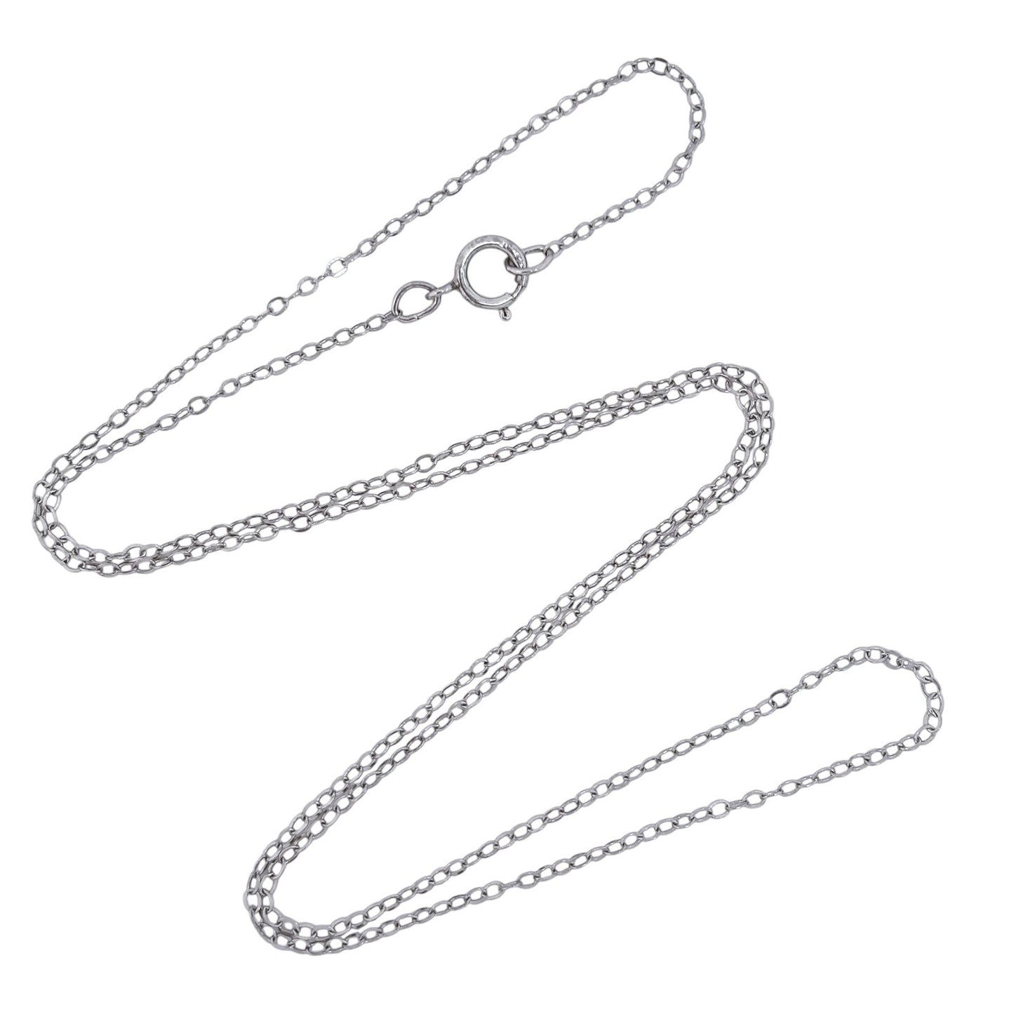 Vintage Sterling Silver 925 Cable Link Chain Necklace | 18"