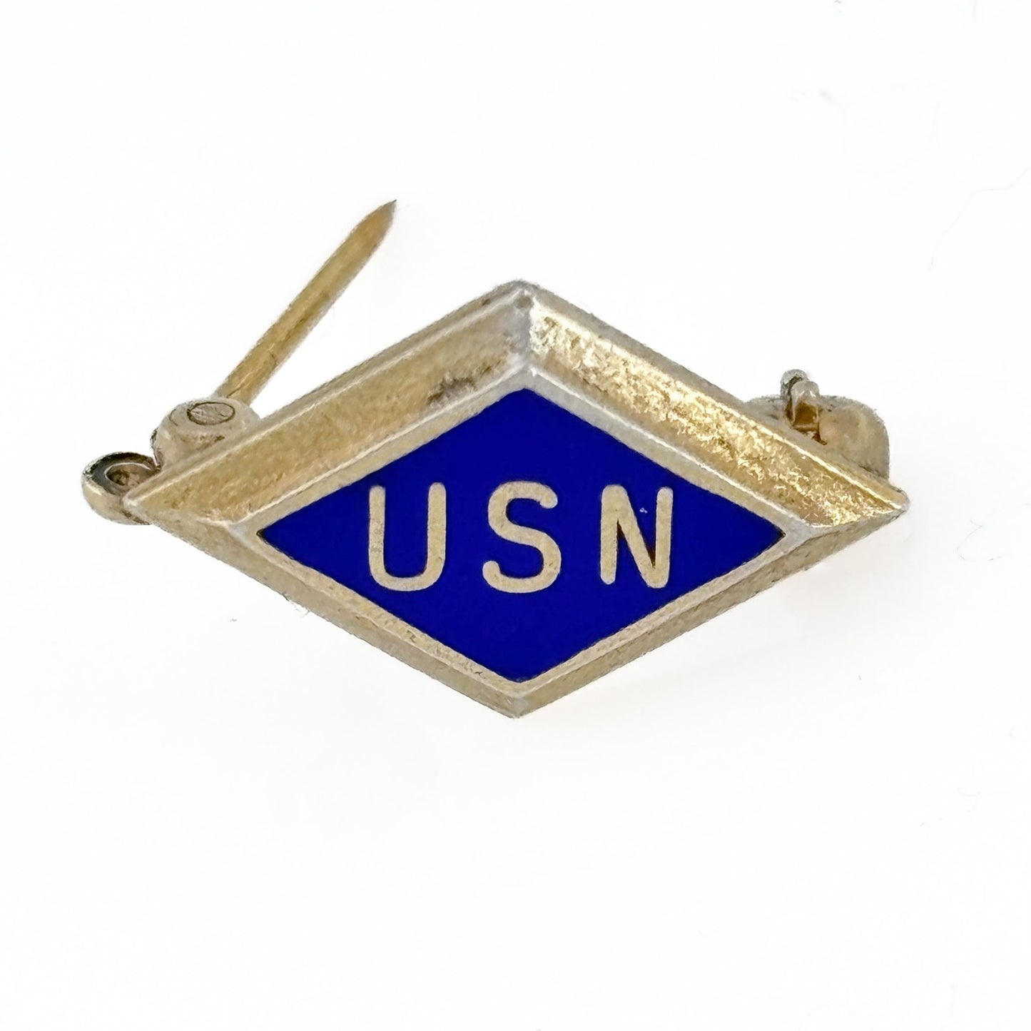 Vintage Sterling Silver 925 USN Enamel Brooch