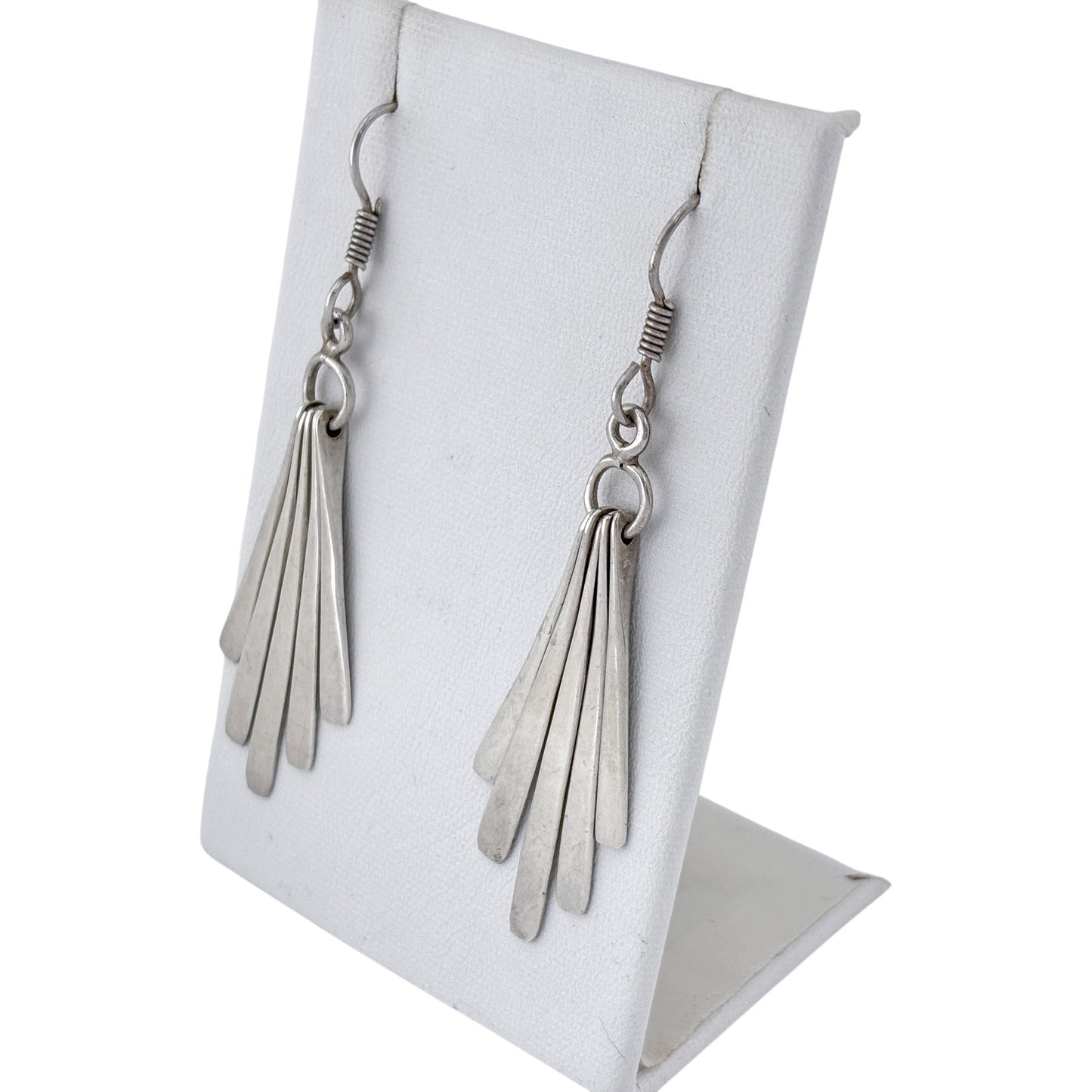 Vintage Sterling Silver 925 Fringe Dangle Earrings
