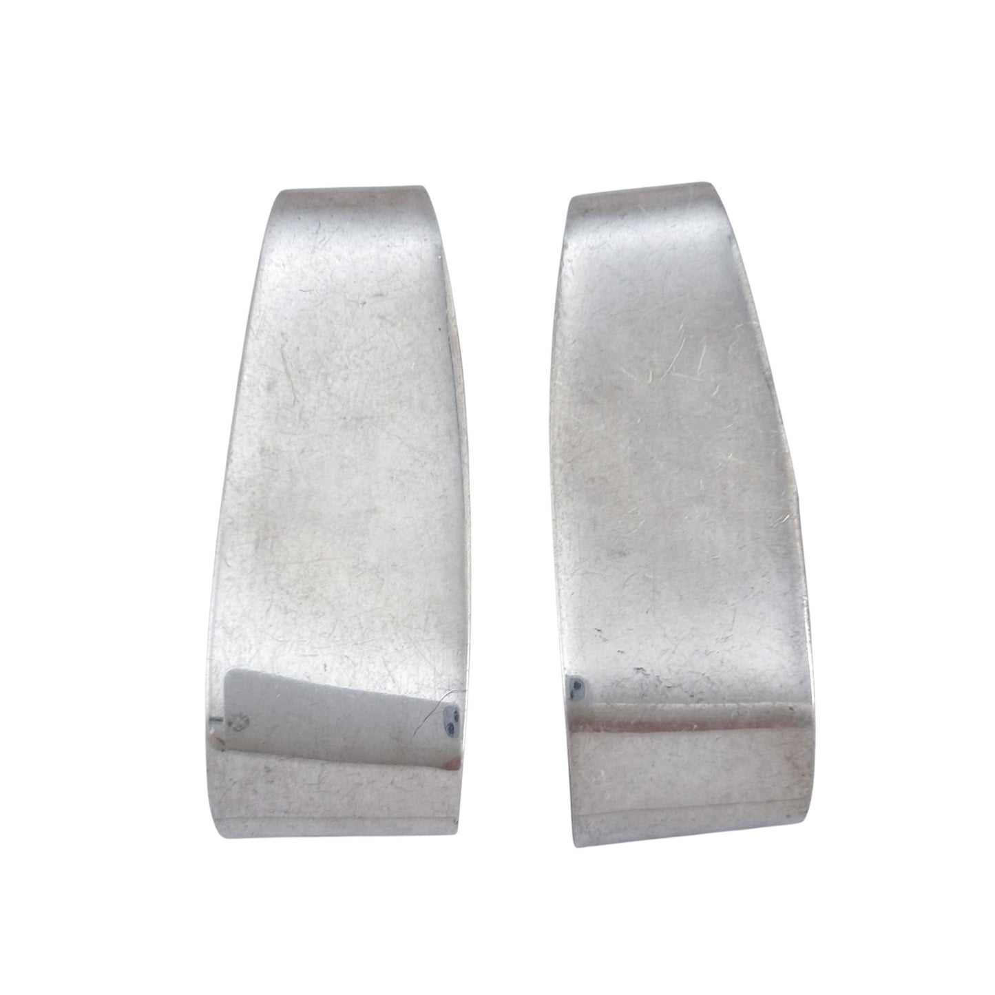 Vintage Silver-Tone Curved Post Earrings