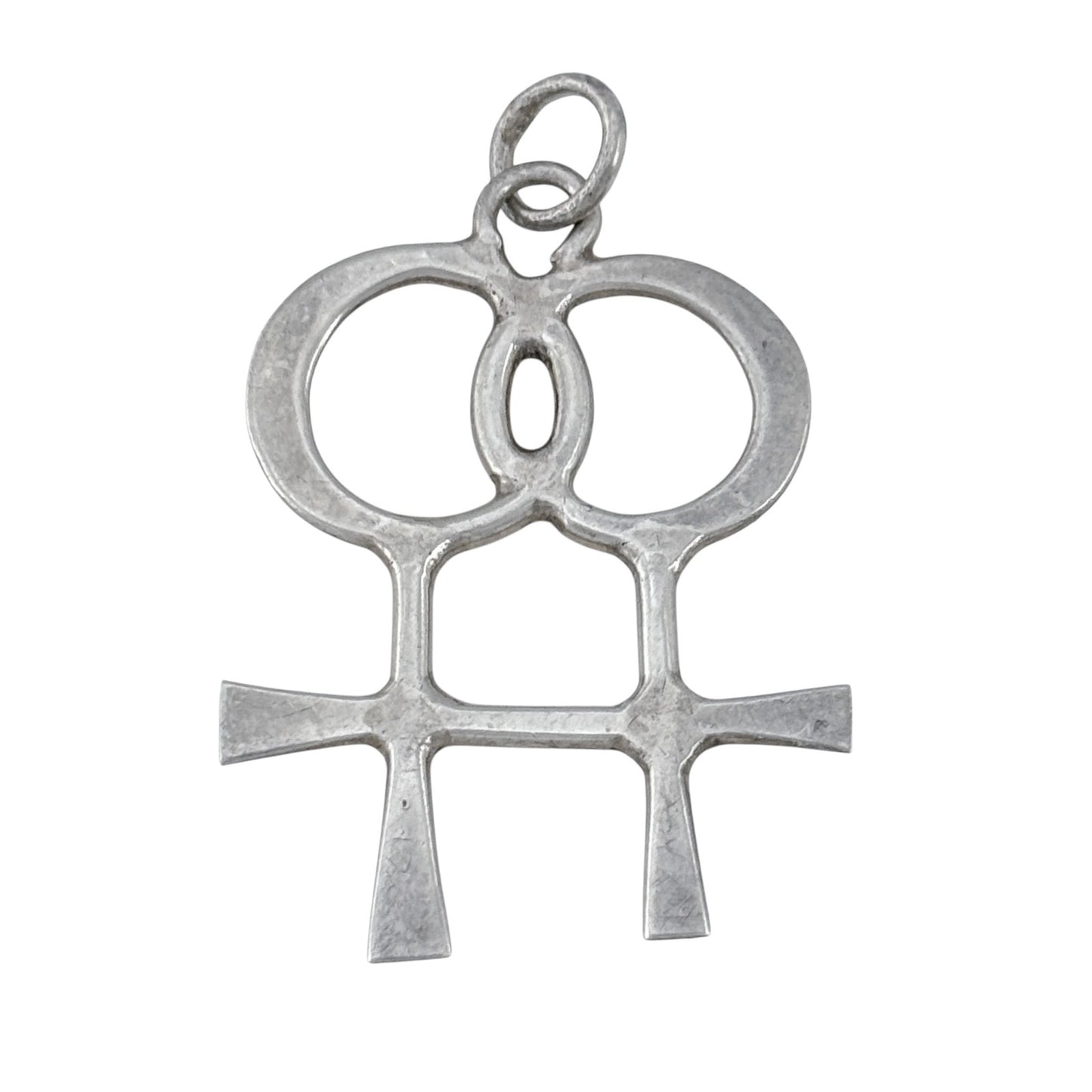 Vintage Sterling Silver 925 Double Venus Lesbian Pride Pendant