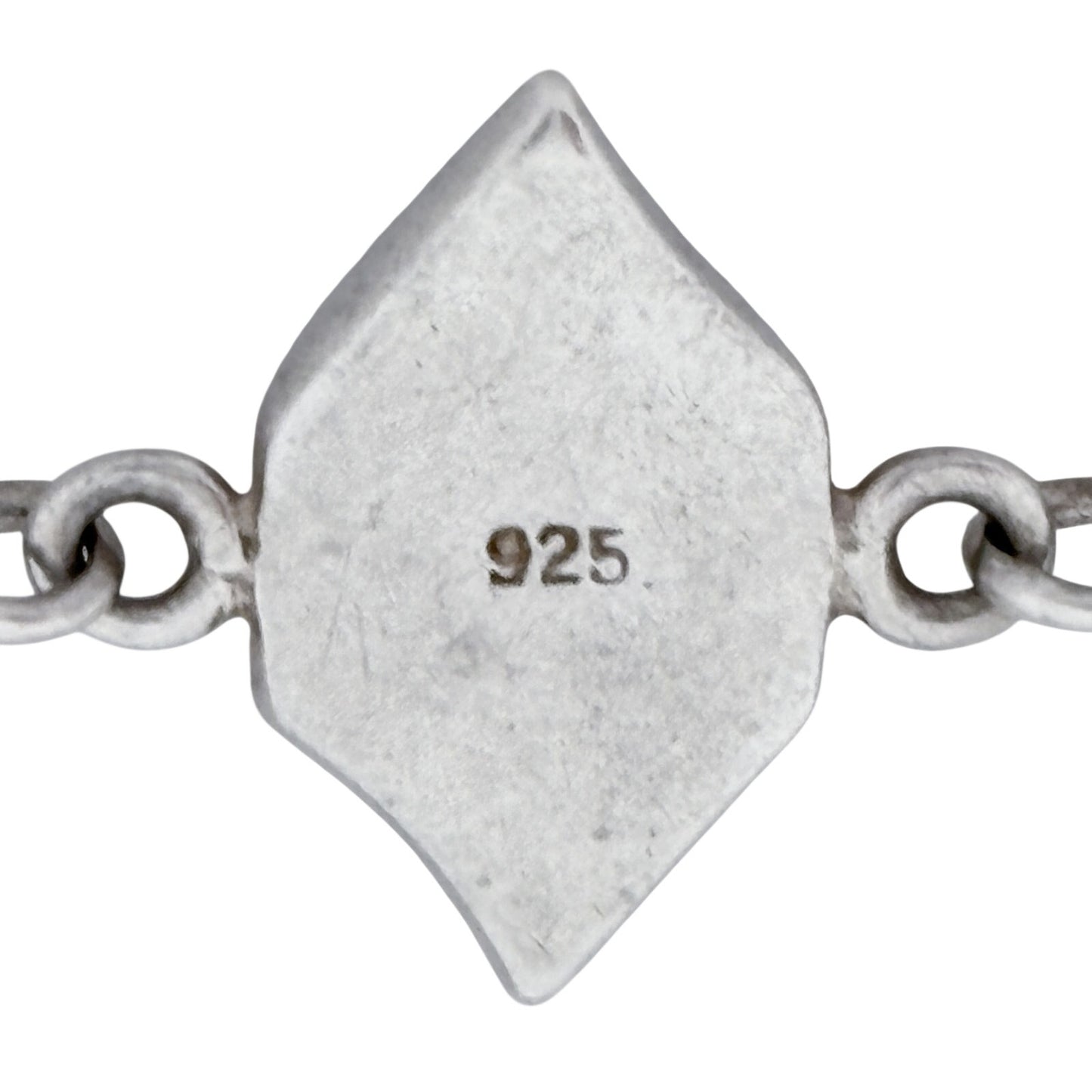 Vintage Sterling Silver 925 Abalone Link Bracelet 8"