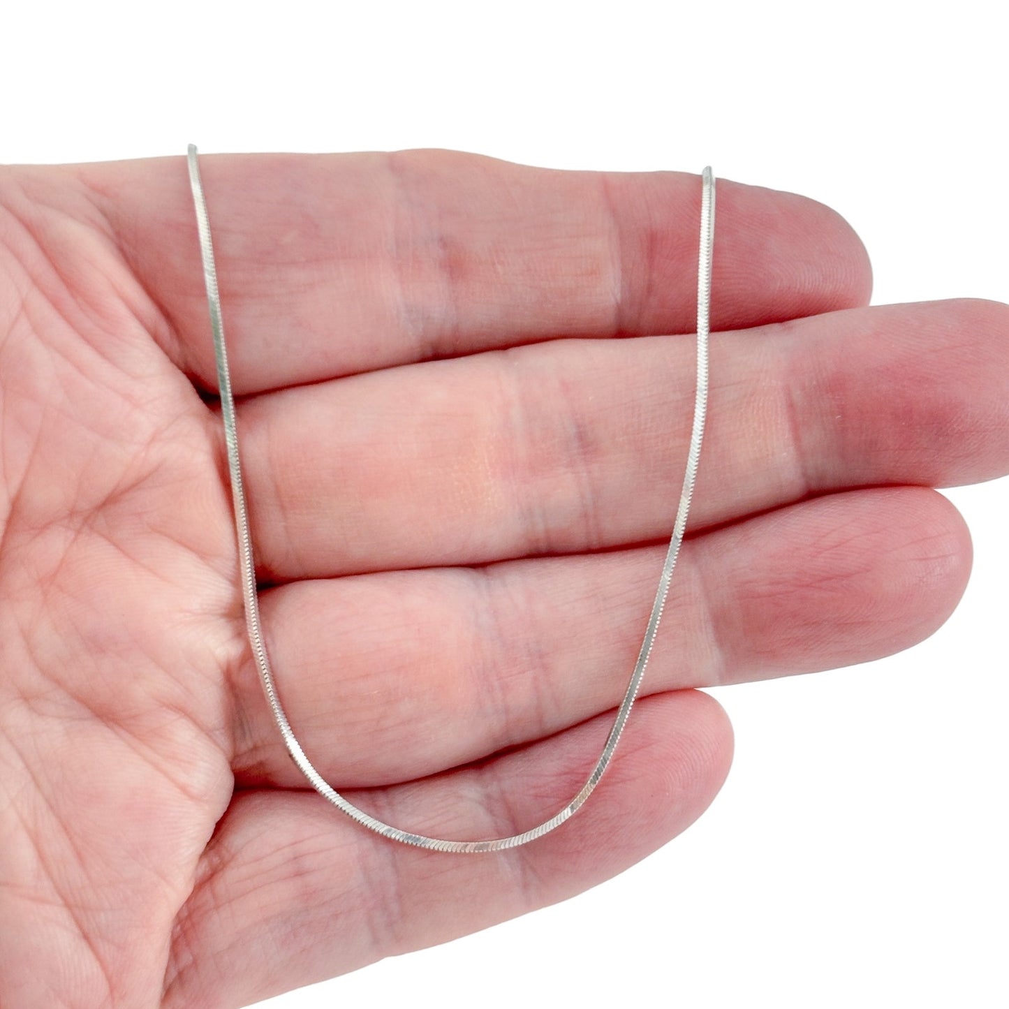 Vintage Sterling Silver 925 Snake Chain Necklace 16"