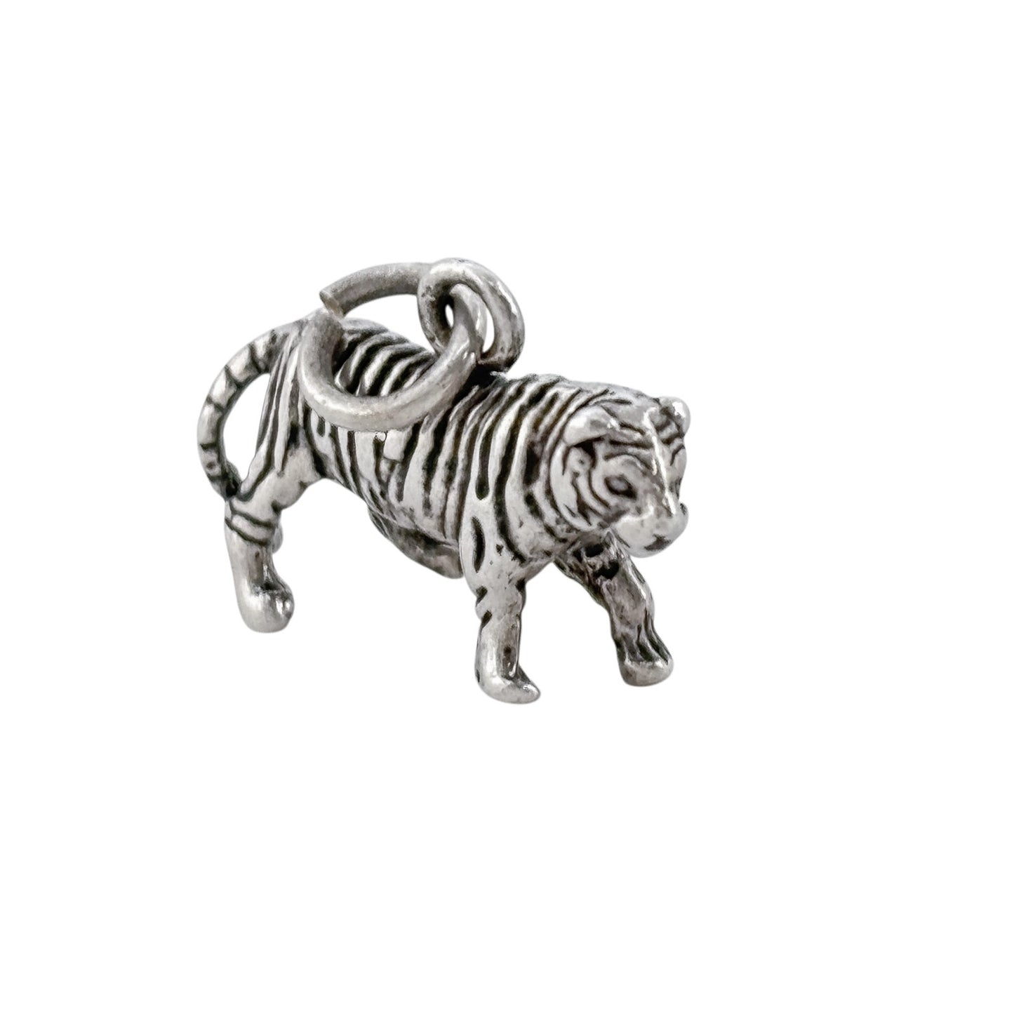 Vintage Sterling Silver 925 Tiger Charm