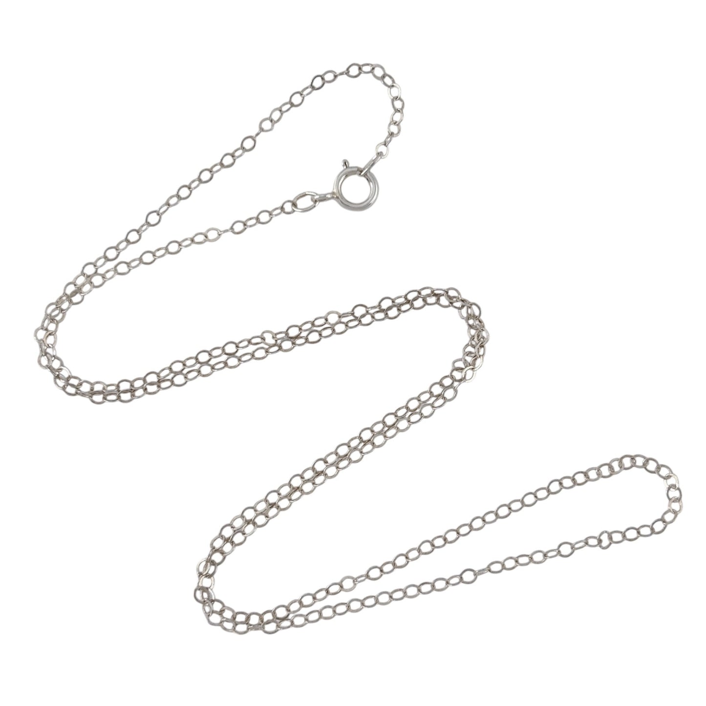 Vintage Sterling Silver 925 Cable Chain Necklace 16"