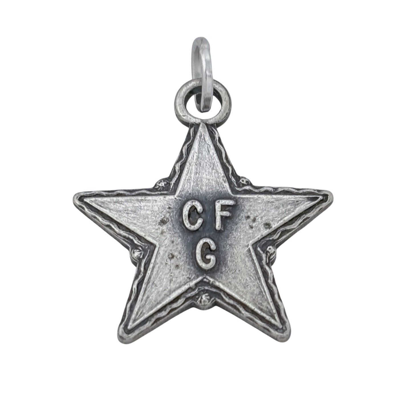 Vintage Sterling Silver 925 Star Initial Charm