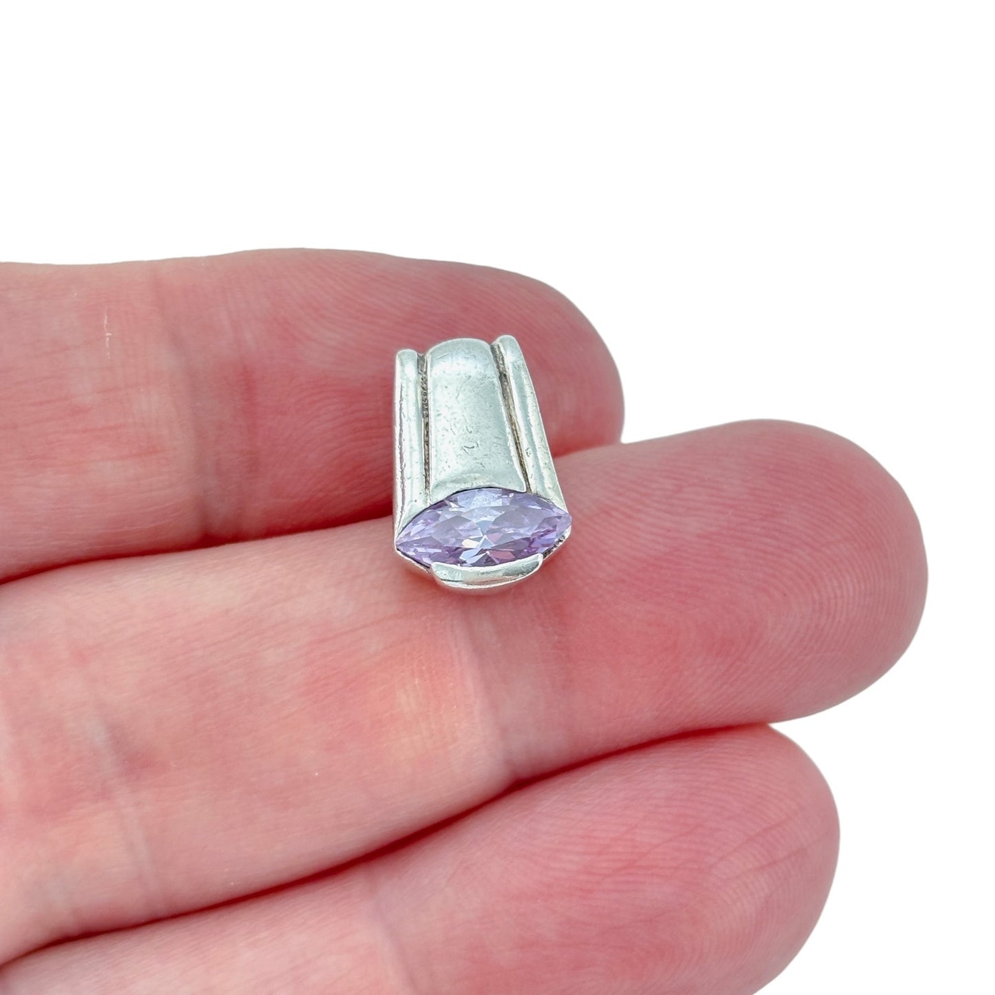 Vintage Sterling Silver 925 Amethyst Pendant