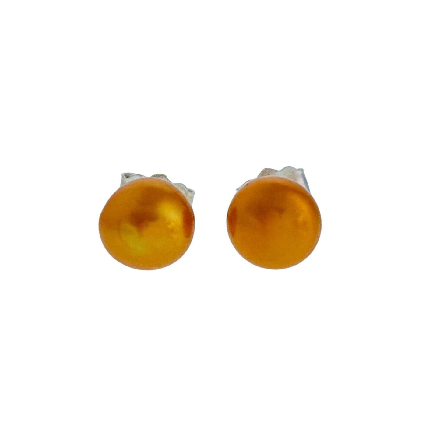 Vintage Sterling Silver 925 Imitation Pearl Stud Earrings