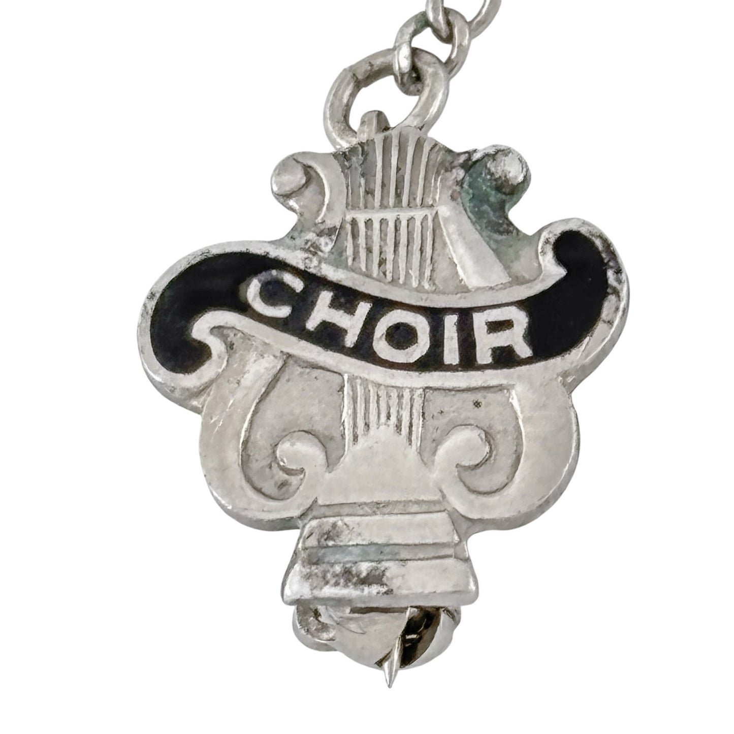 Vintage Sterling Silver 925 RLHS 1962 Choir Lyre Tie Tack