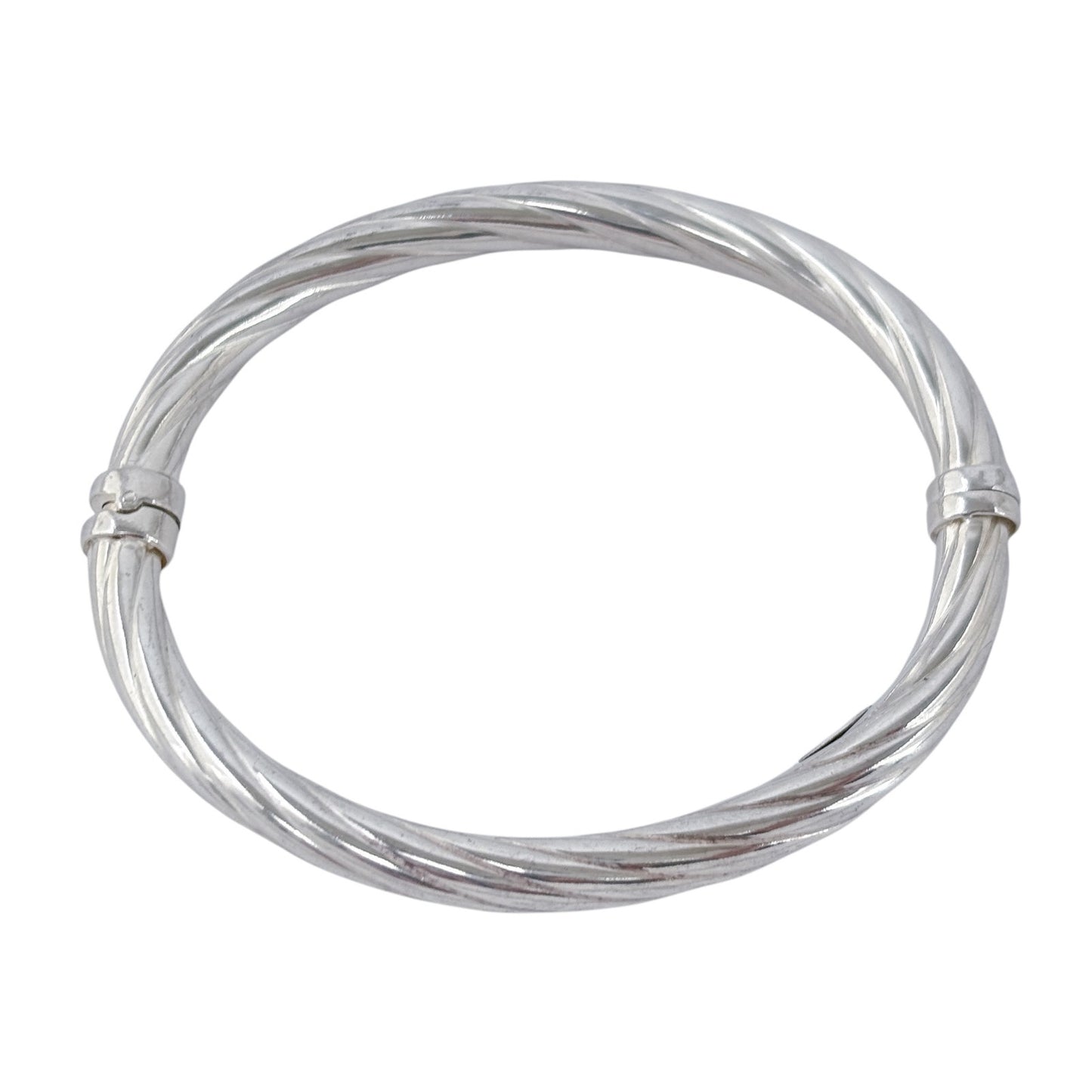 Estate Dyadema Sterling Silver 925 Twisted Bangle Bracelet 7"