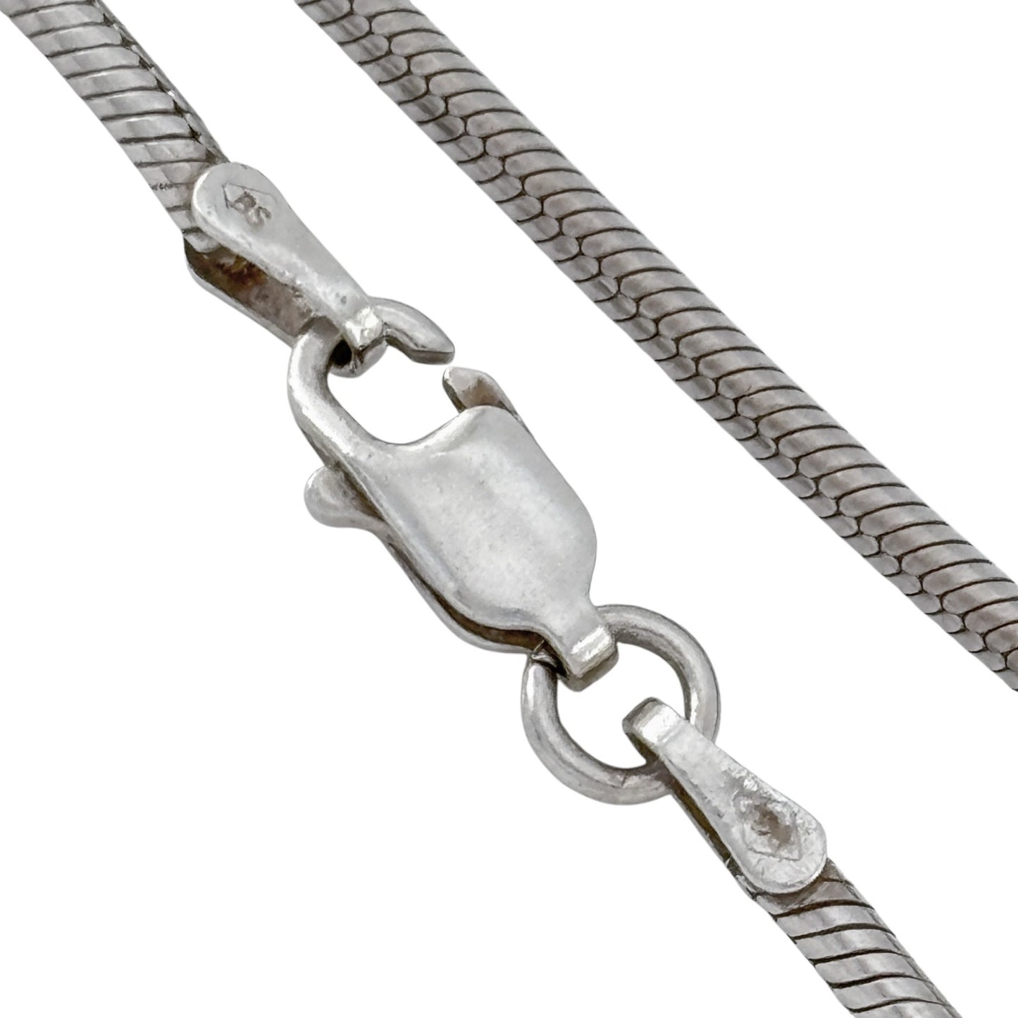 Vintage Italy Sterling Silver 925 Snake Chain Necklace 20"