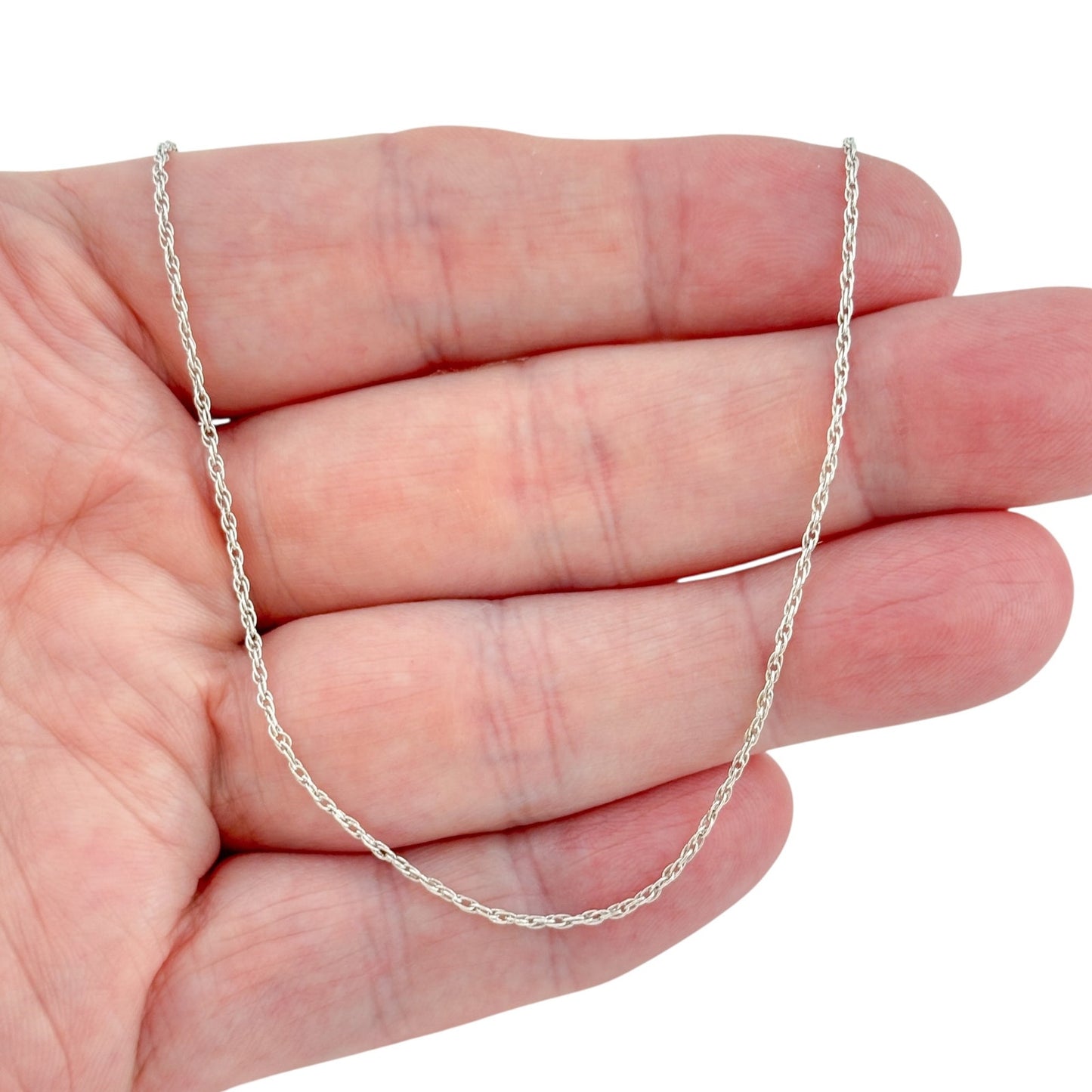 Vintage Sterling Silver 925 Rope Chain Necklace 26"