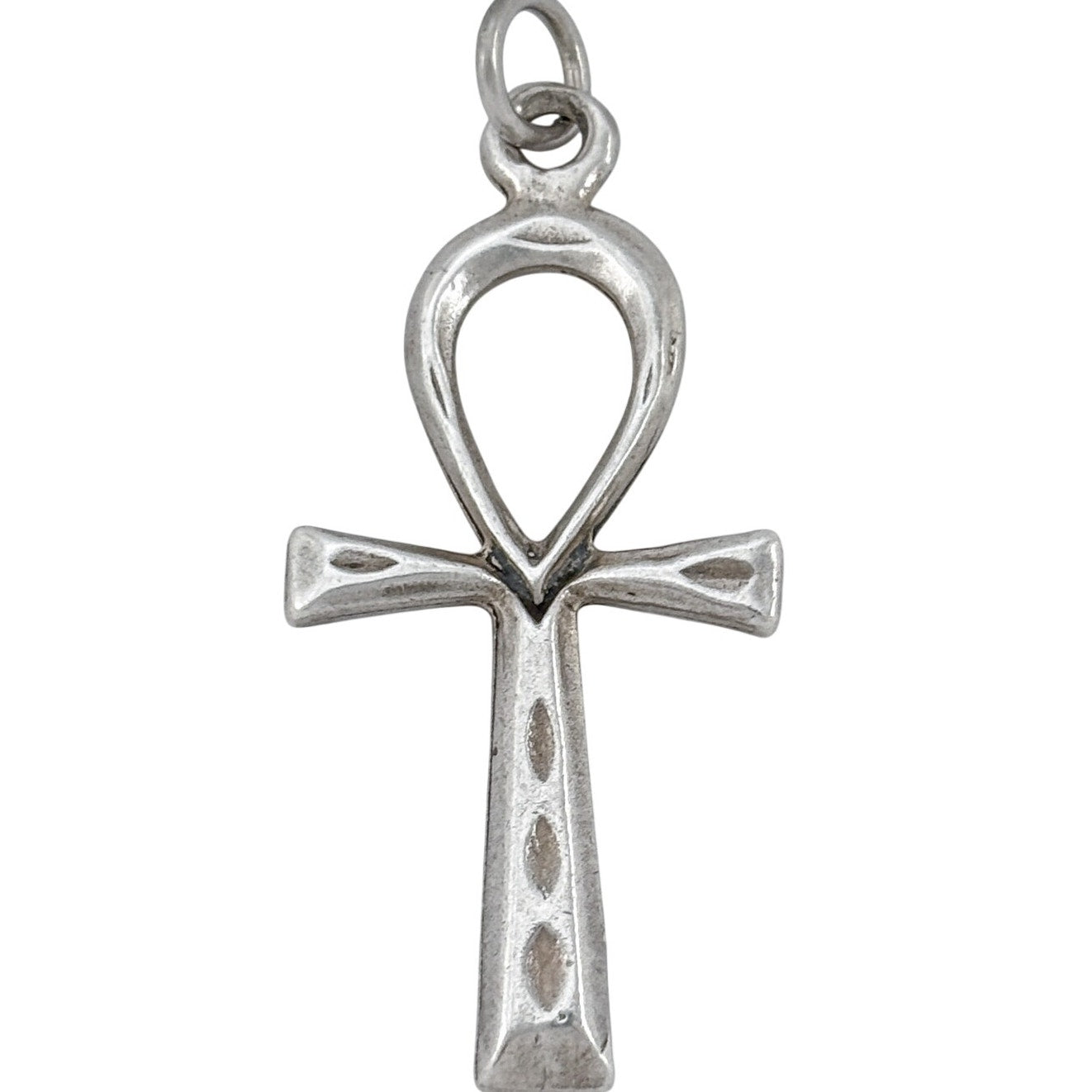 Vintage Sterling Silver 925 Textured Ankh Pendant