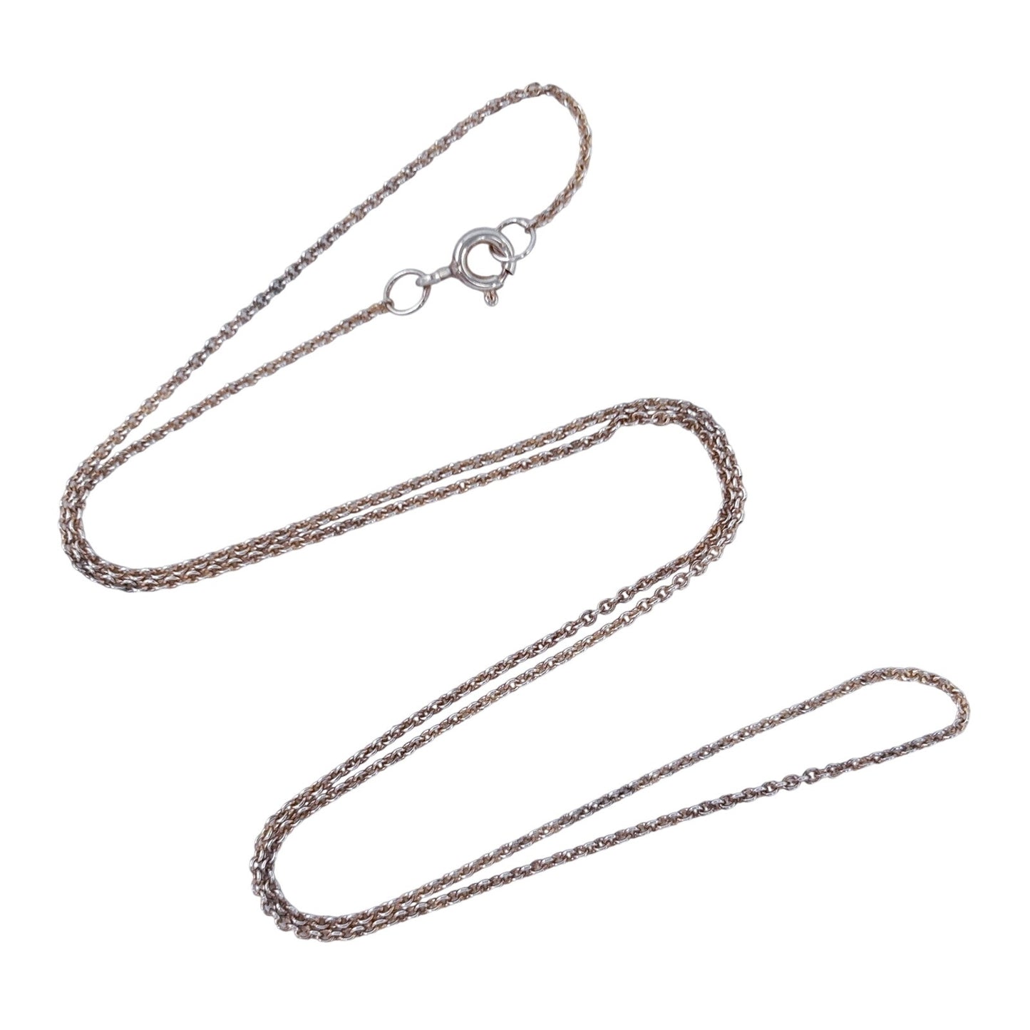 Vintage Sterling Silver 925 Cable Link Chain Necklace 18"