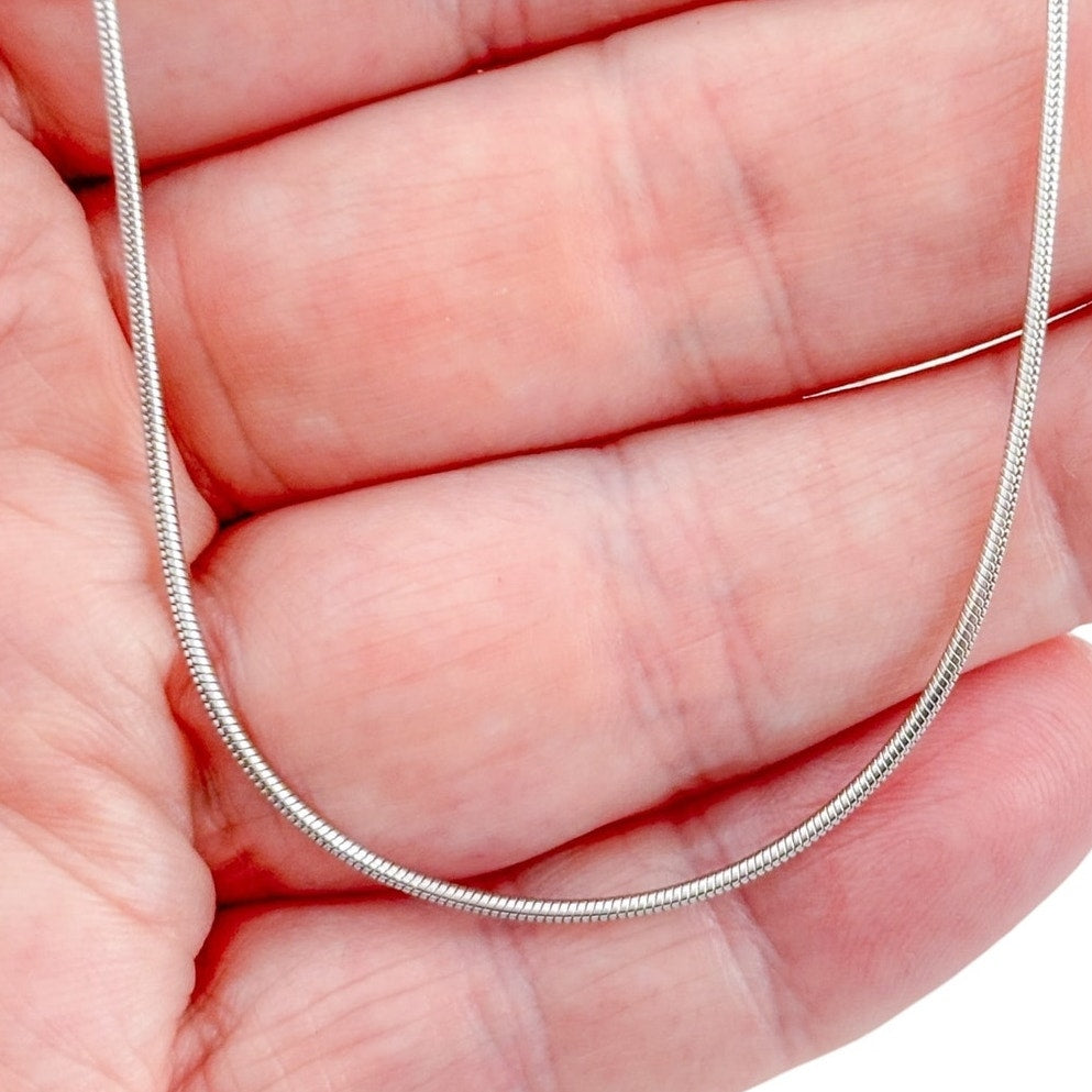 Vintage Sterling Silver 925 Snake Chain Necklace 18"
