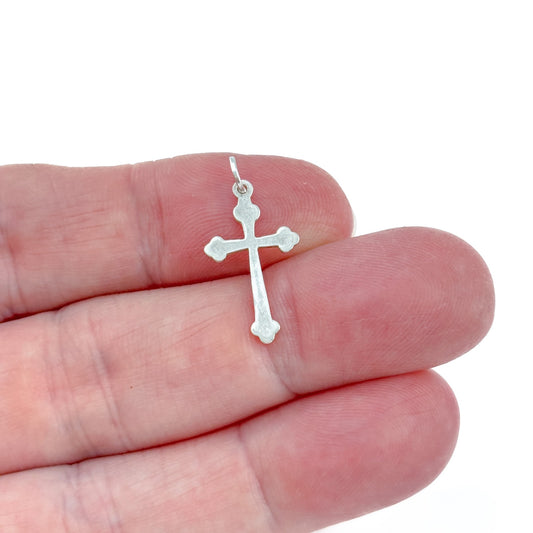 Vintage Sterling Silver 925 Dainty Cross Pendant