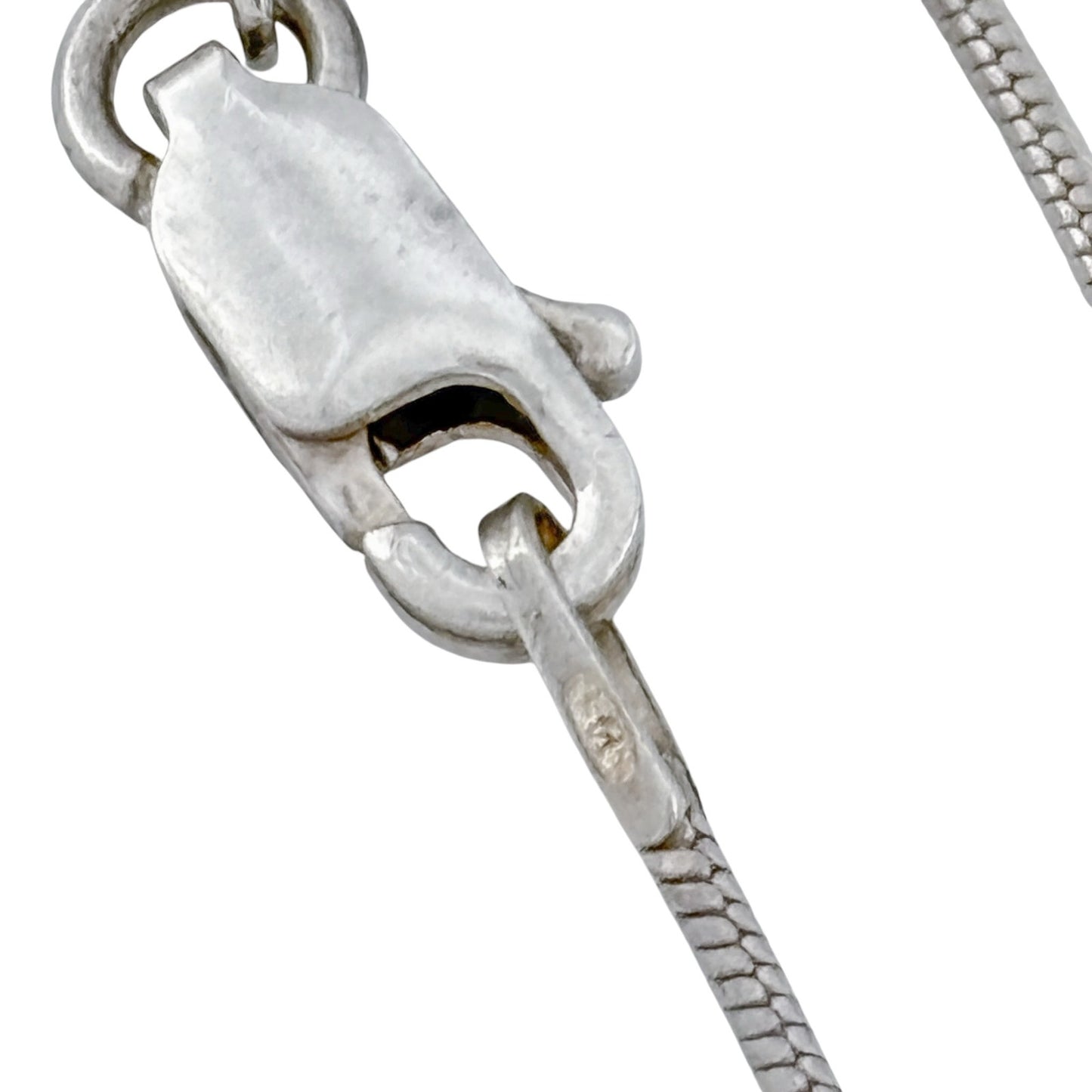 Vintage Sterling Silver 925 Snake Chain Necklace Adjustable to 20"