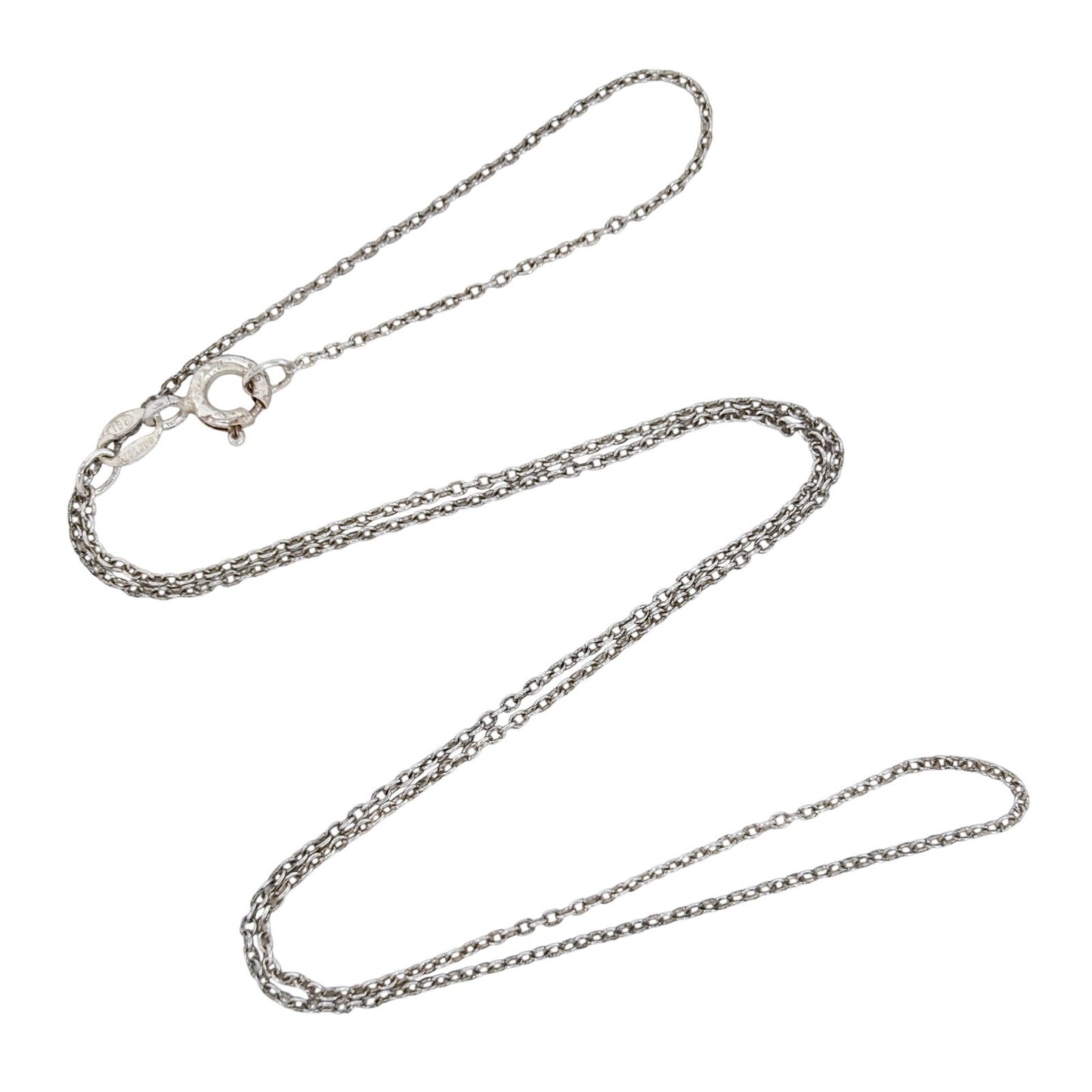 Vintage Sterling Silver 925 Cable Link Chain Necklace 18"