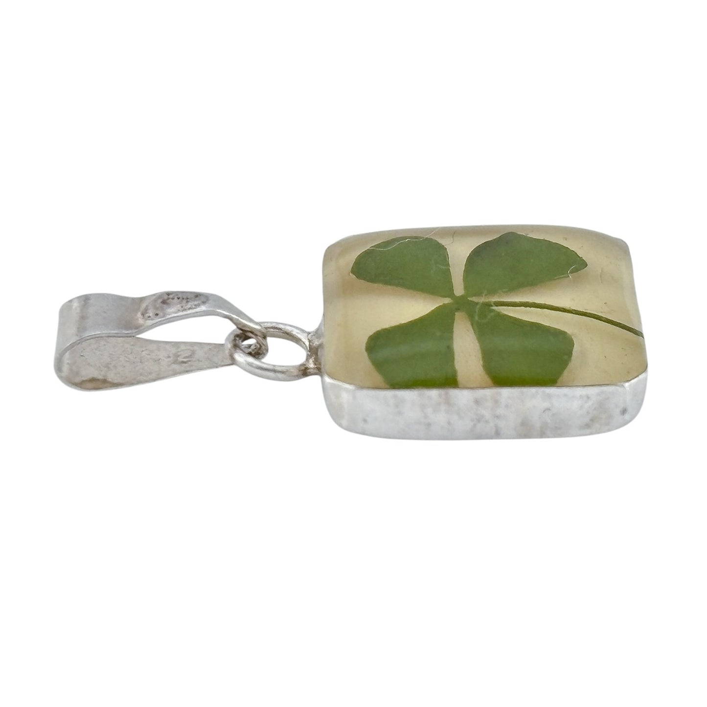 Vintage Sterling Silver 925 Four Leaf Clover Pendant