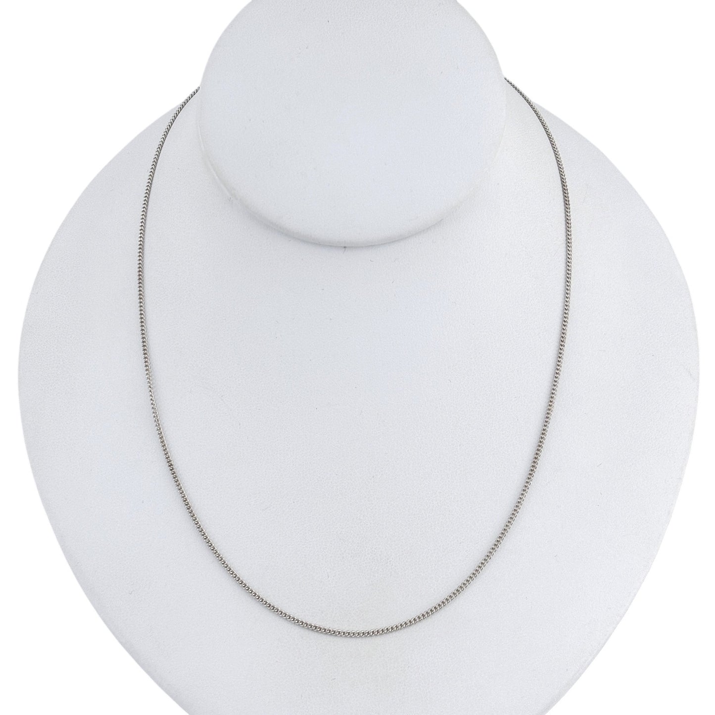 Vintage Sterling Silver 925 Curb Link Chain Necklace 18"