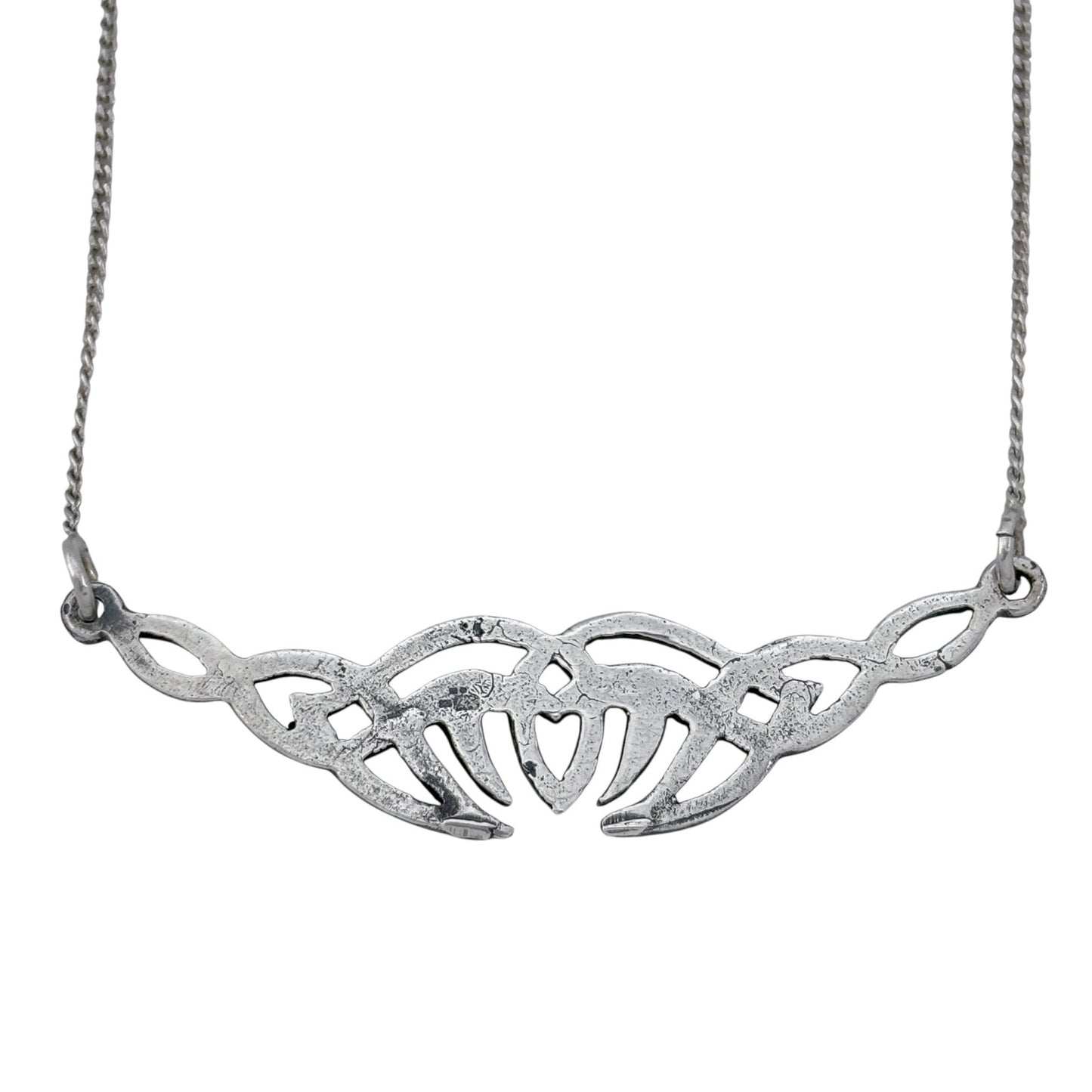 Vintage Sterling Silver 925 Celtic Knot Pendant Necklace 19"