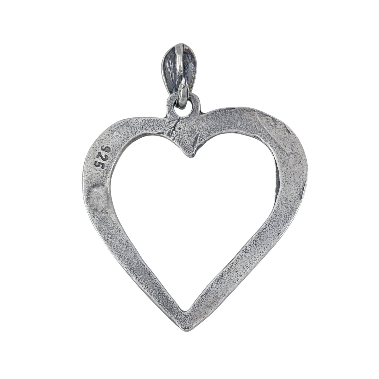 Vintage Sterling Silver 925 Two Tone Heart Pendant