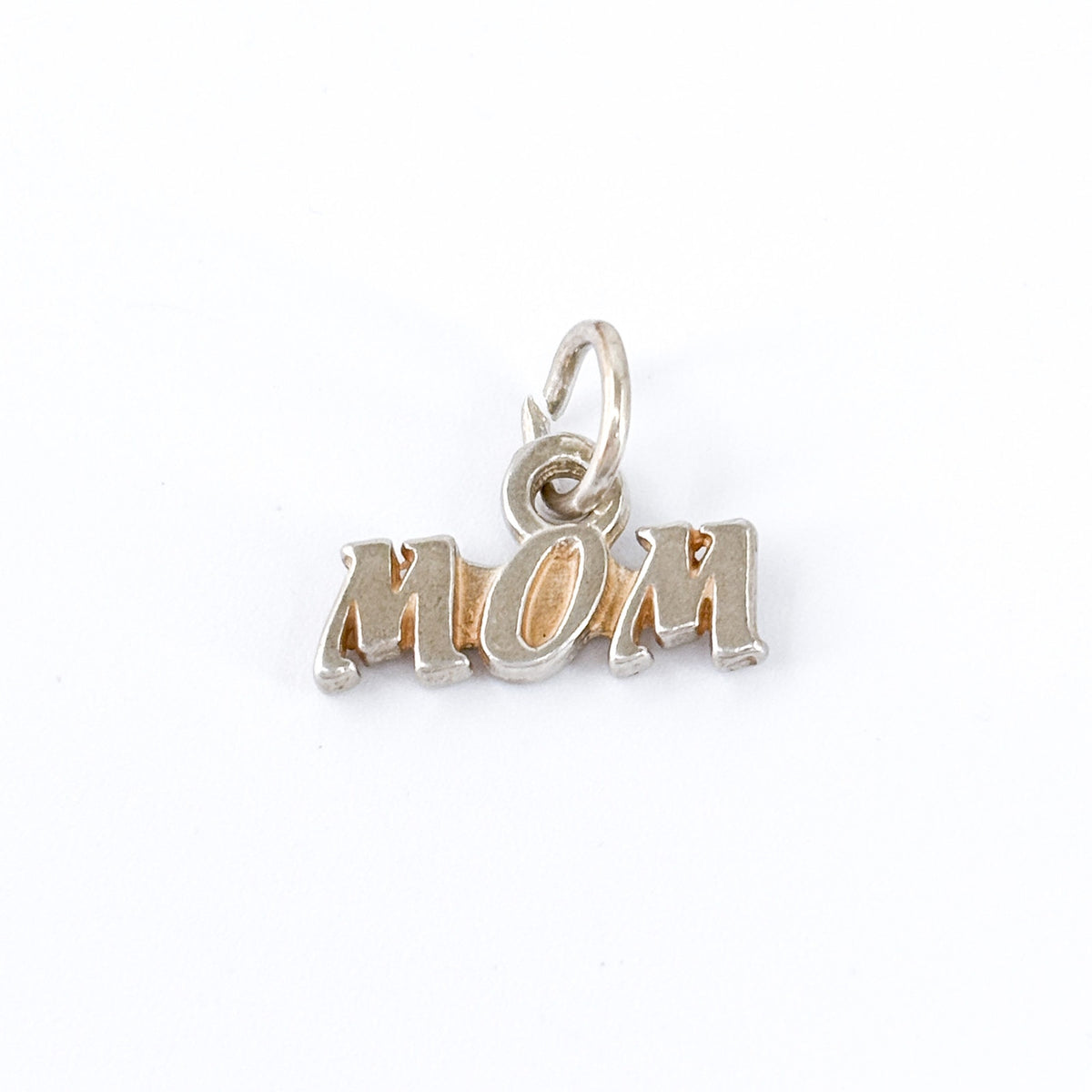 Vintage SJC Sterling Silver 925 MOM Charm Pendant