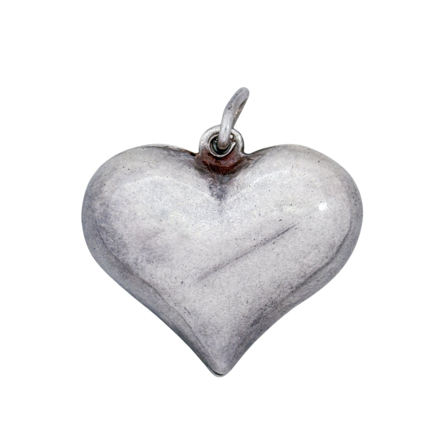 Vintage Sterling Silver 925 Puffy Heart Pendant