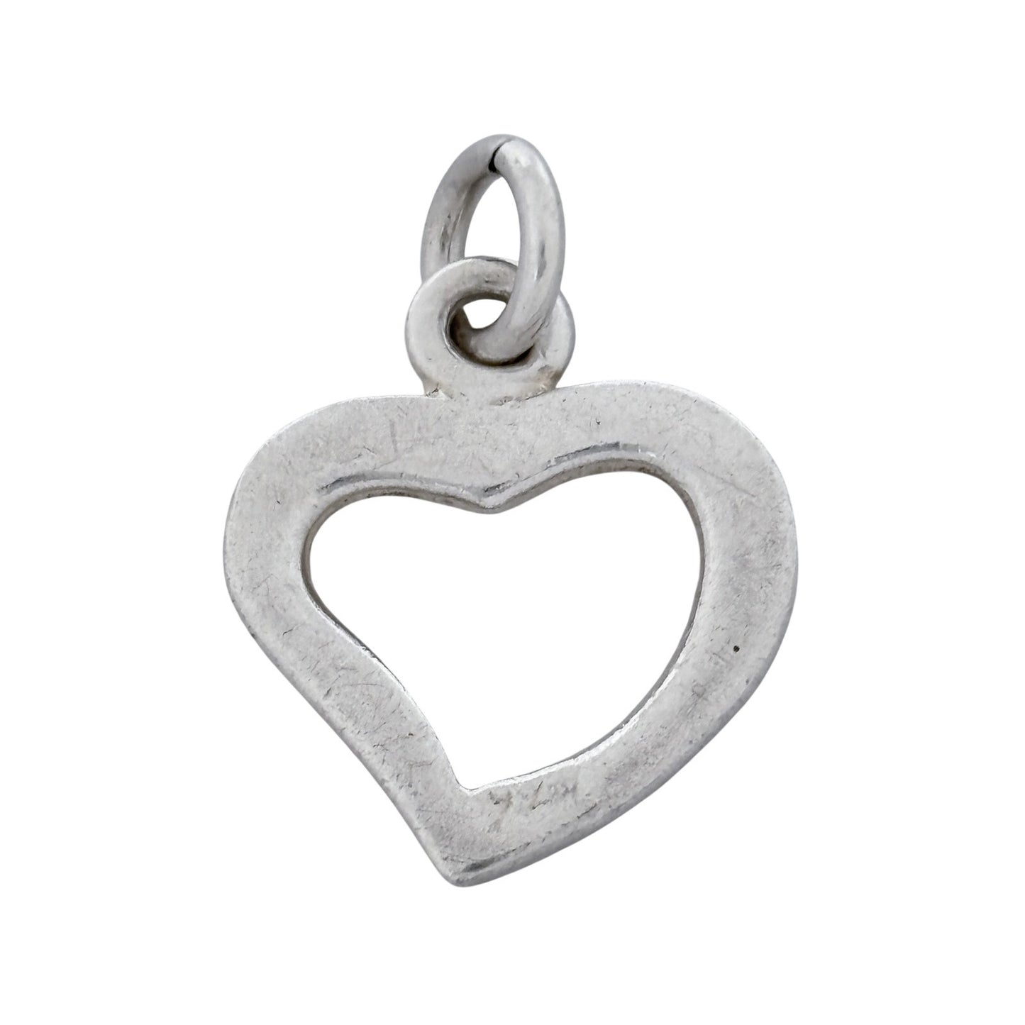 Vintage Sterling Silver 925 Open Heart Pendant