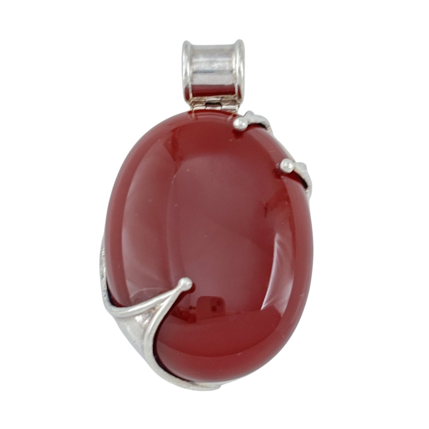 Vintage Sterling Silver 925 Carnelian Pendant