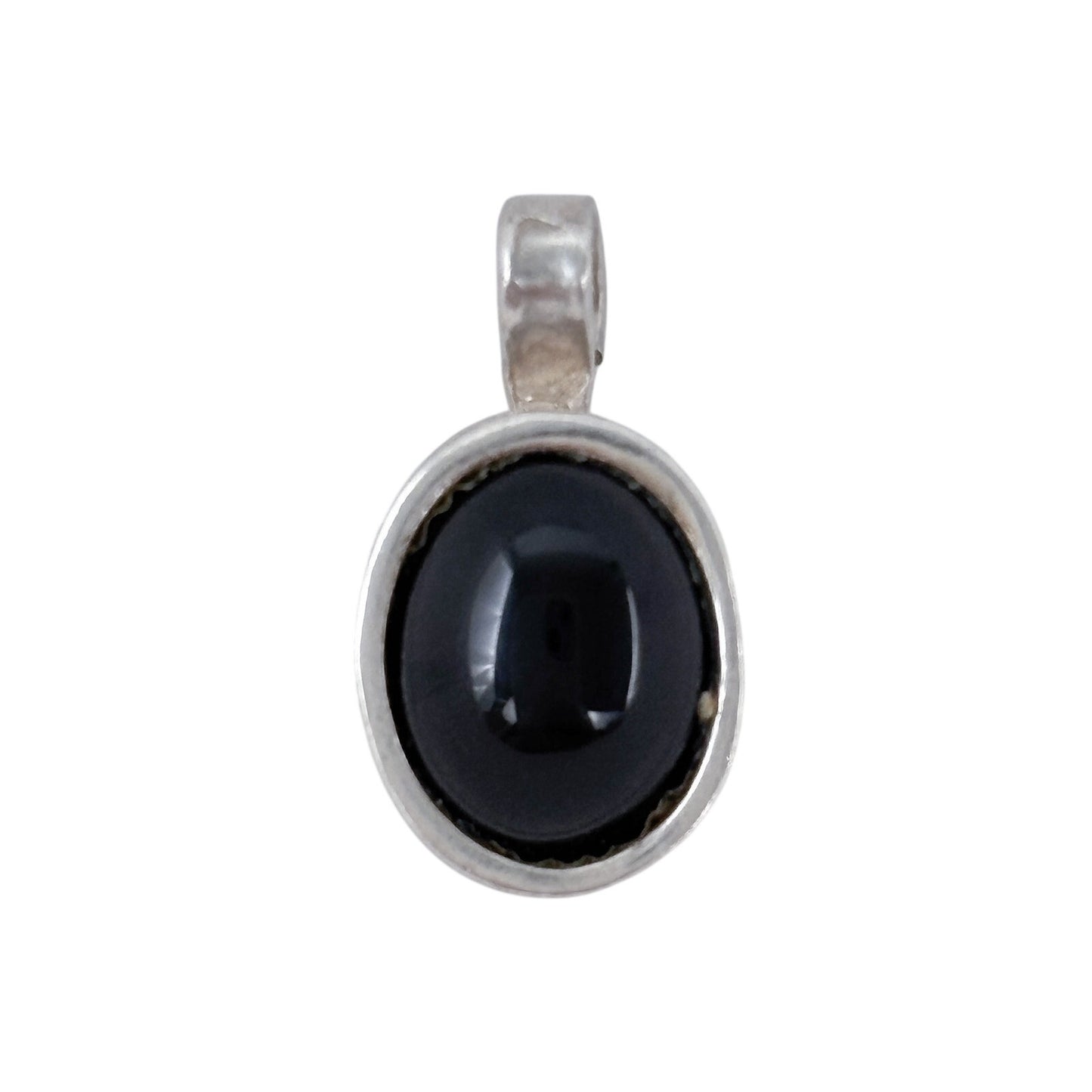 Vintage Sterling Silver 925 Black Garnet Pendant