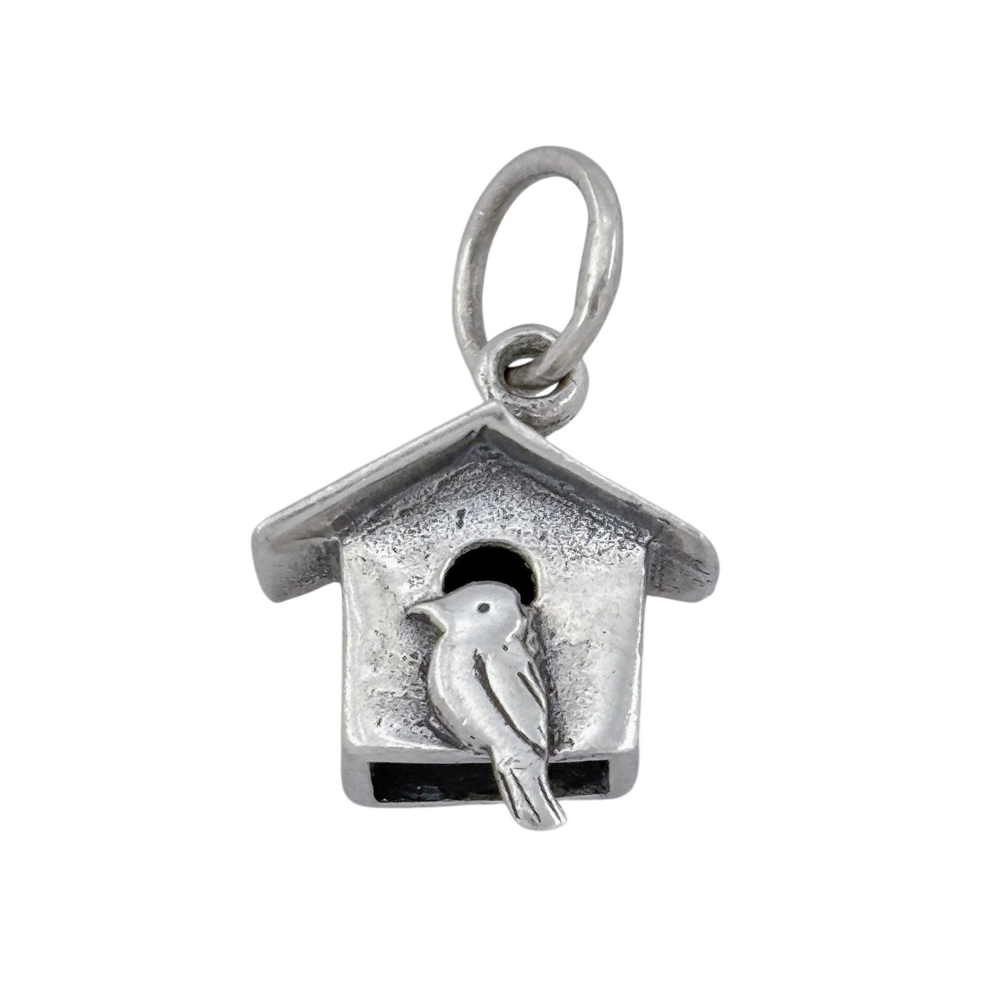 Vintage Sterling Silver 925 Birdhouse Bird Charm