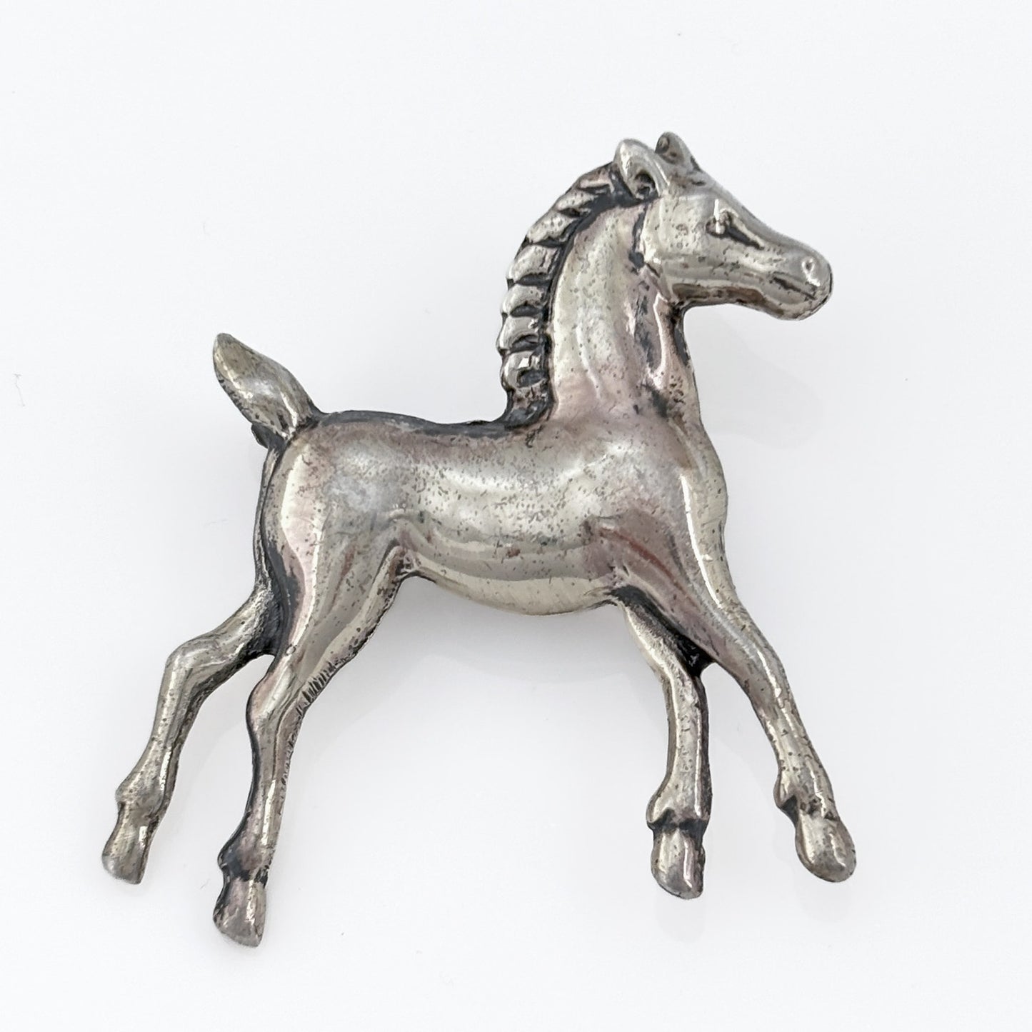 Vintage Sterling Silver 925 Horse Foal Brooch