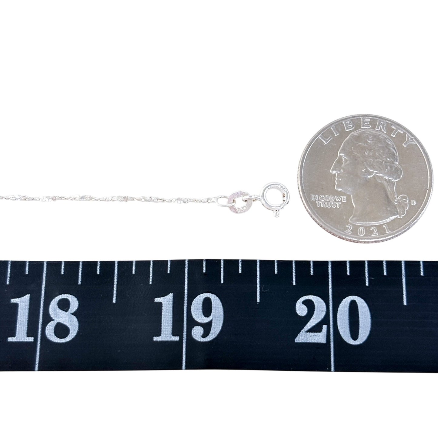 Vintage Sterling Silver 925 Serpentine Link Necklace 29.5"