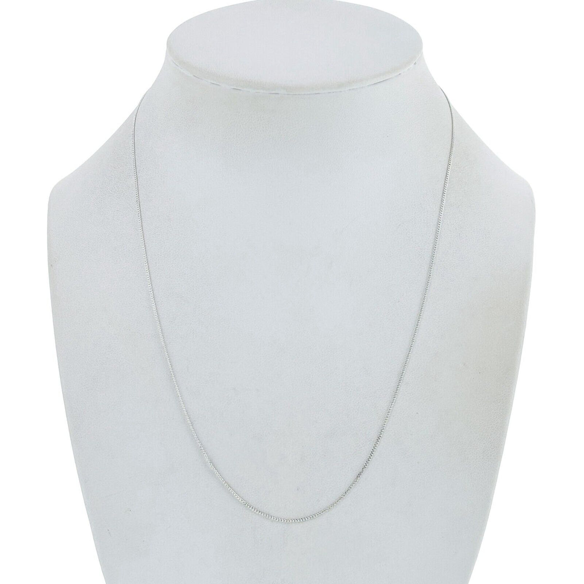 Vintage Italy Sterling Silver 925 Curb Link Necklace 18"